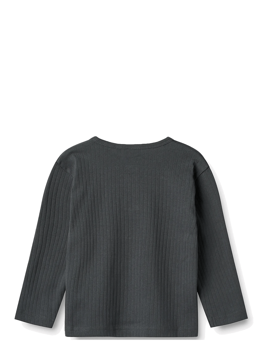 Wheat - T-Shirt L/S Morris - langärmelig - black sea - 2