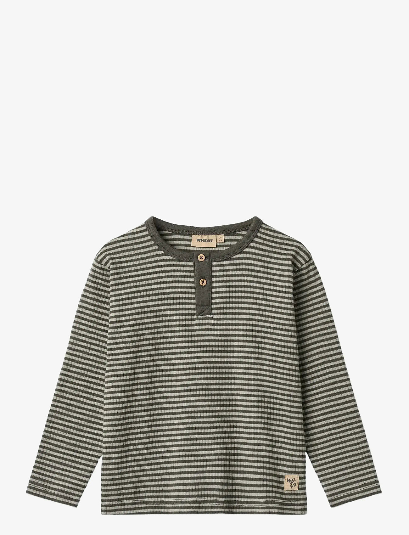 Wheat - T-shirt L/S Morris - langärmelig - winter forest stripe - 0