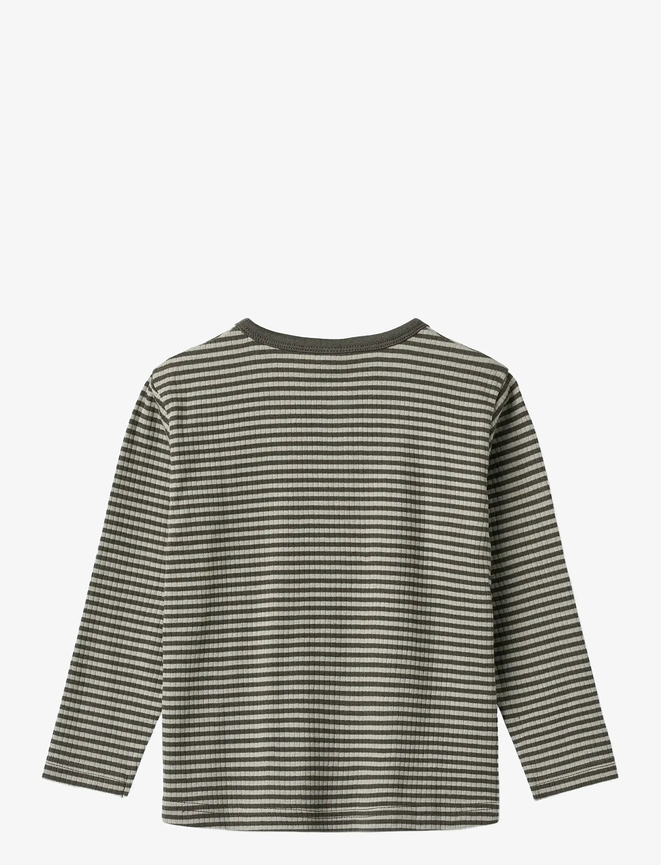Wheat - T-shirt L/S Morris - langärmelig - winter forest stripe - 1