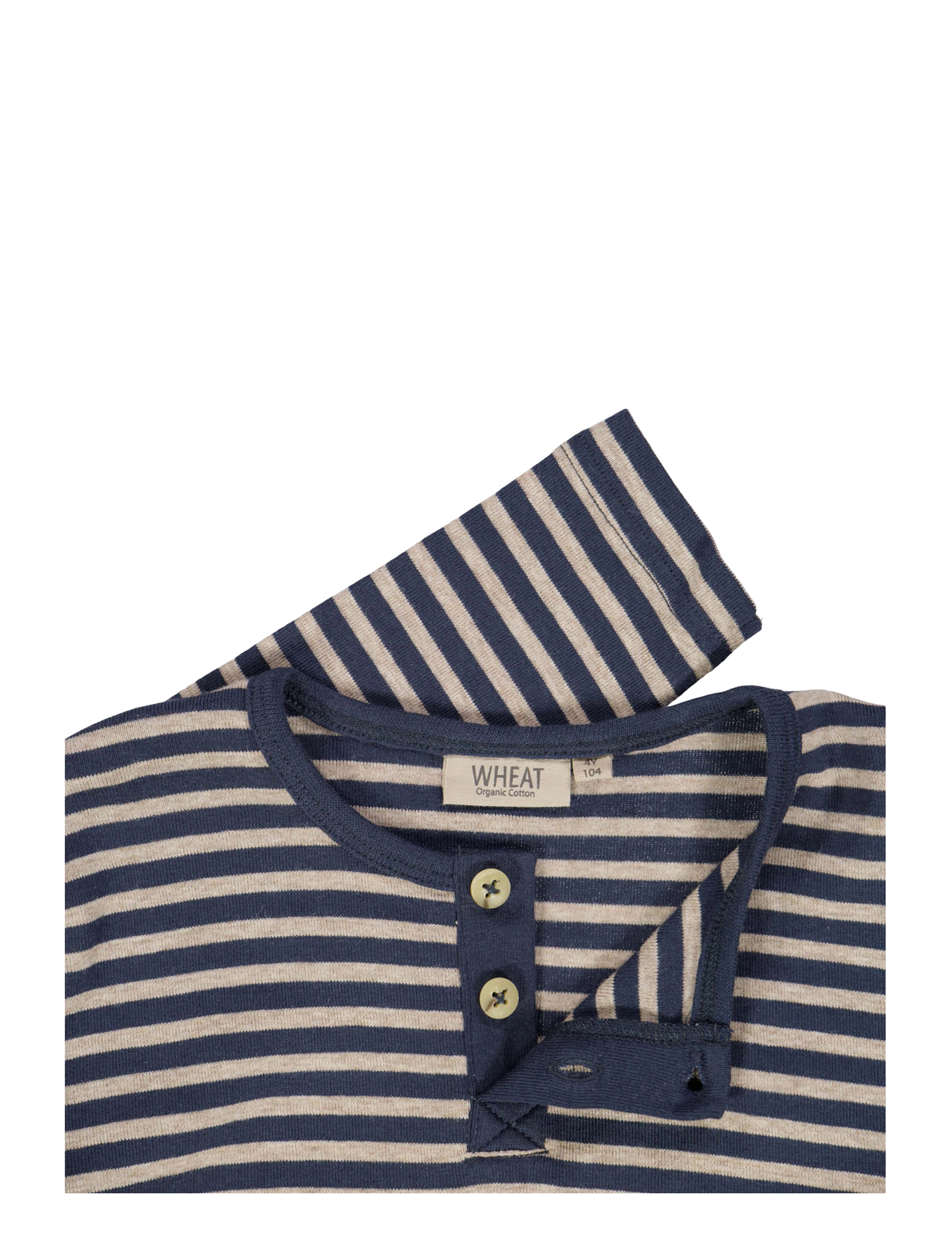 Wheat - T-Shirt Morris - sea storm stripe - 1