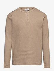 Wheat - T-Shirt Morris - pitkähihaiset paidat - beige rib stripe - 0