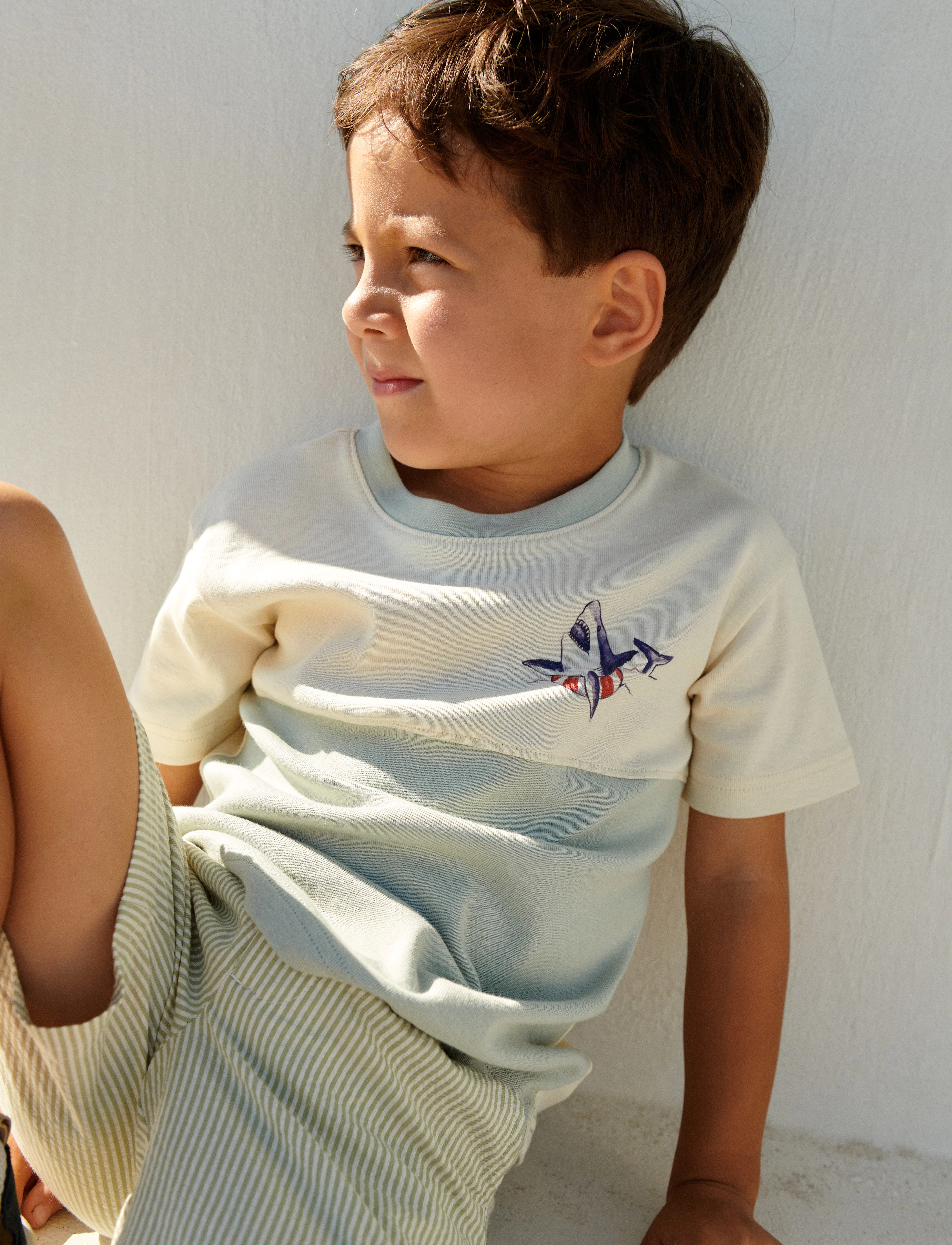 Wheat - T-Shirt S/S Oliver - sea mist - 3