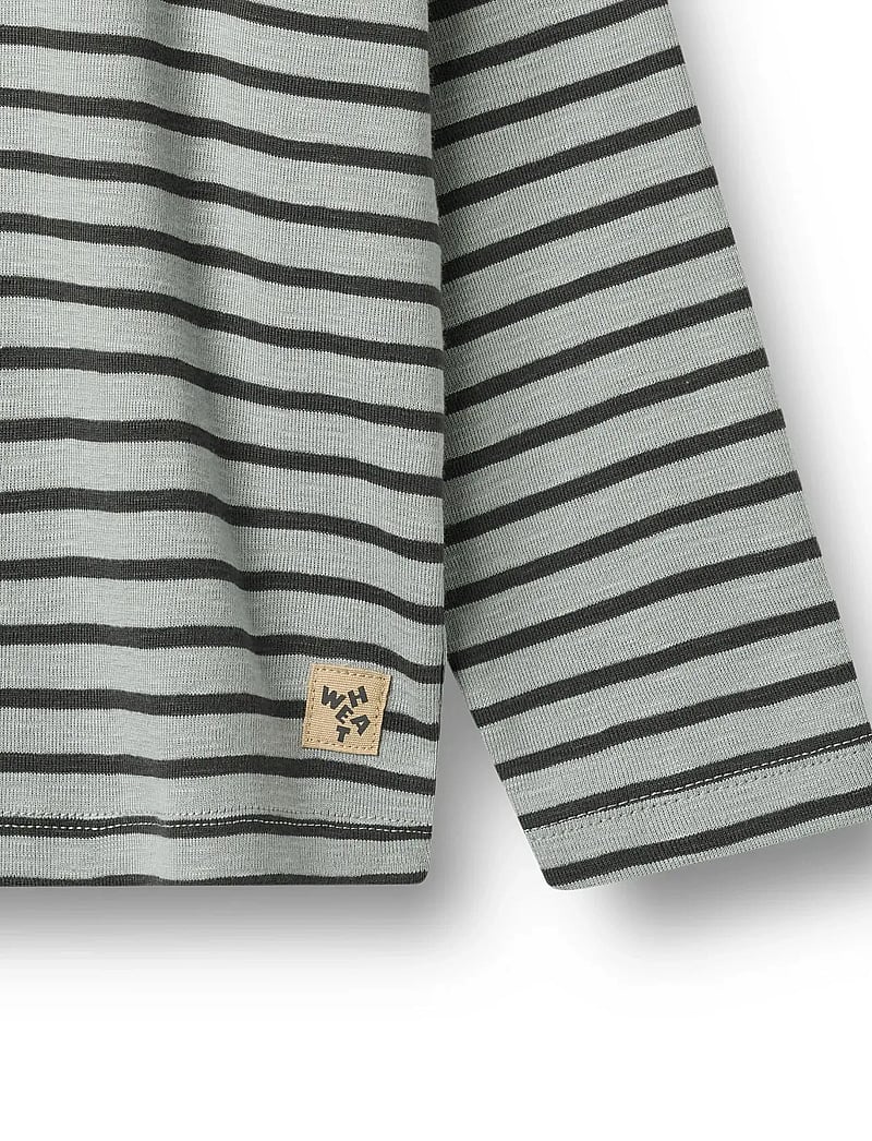 Wheat - T-Shirt L/S Dallas - långärmade t-shirts - soft blue stripe - 2