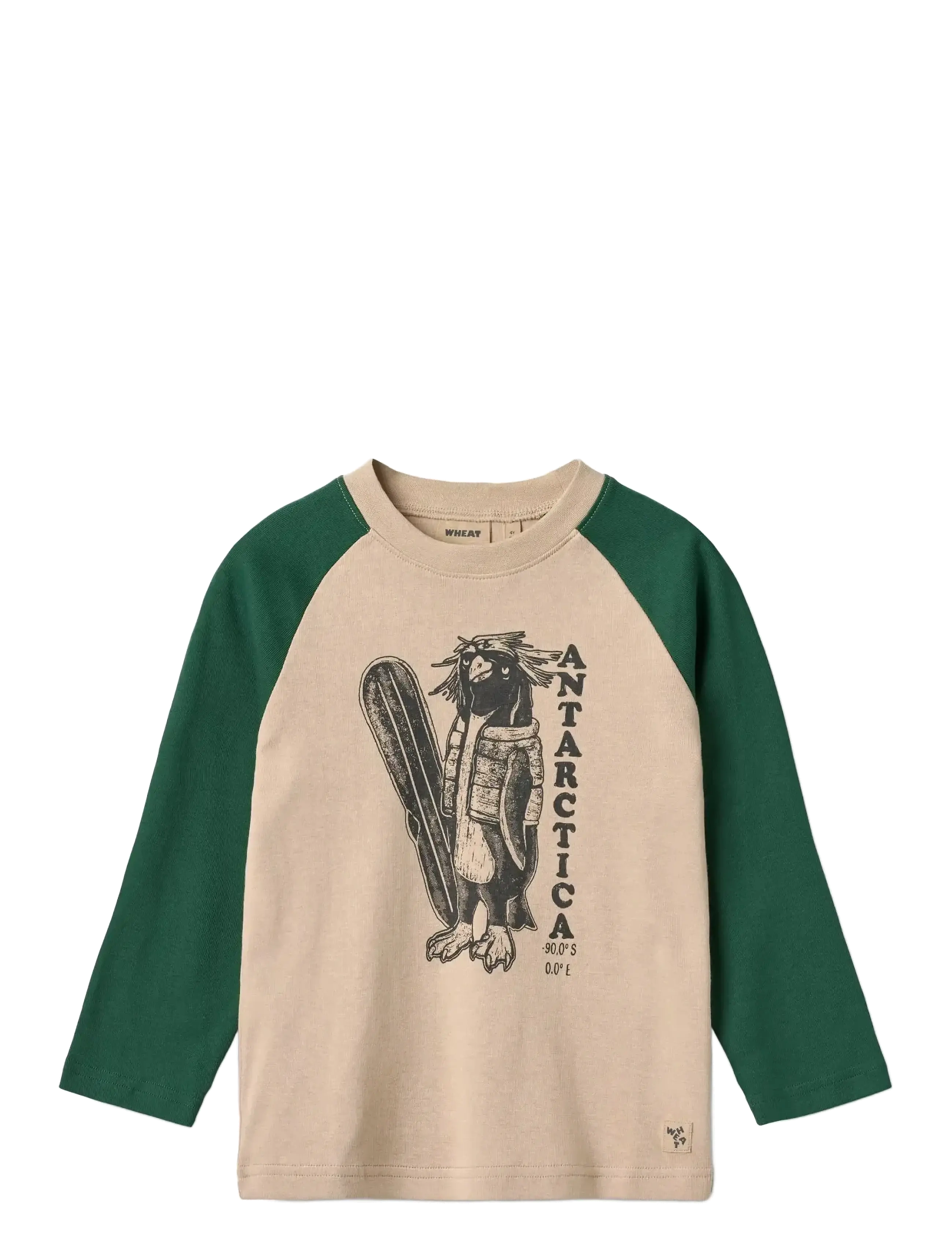 Wheat T-shirt L/S Rolf - Basics - KALE / green
