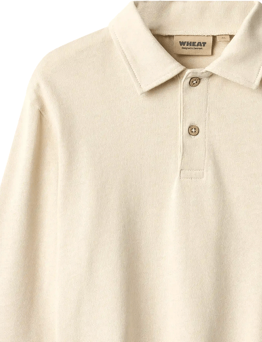 Wheat - Blouse L/S Yves - långärmade pikéer - offwhite - 2