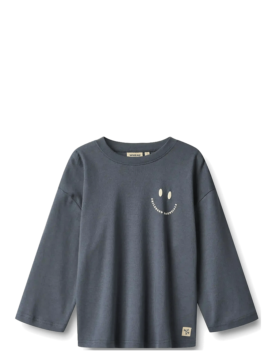 Wheat - T-shirt L/S Axe Print - langärmelig - greyblue - 1