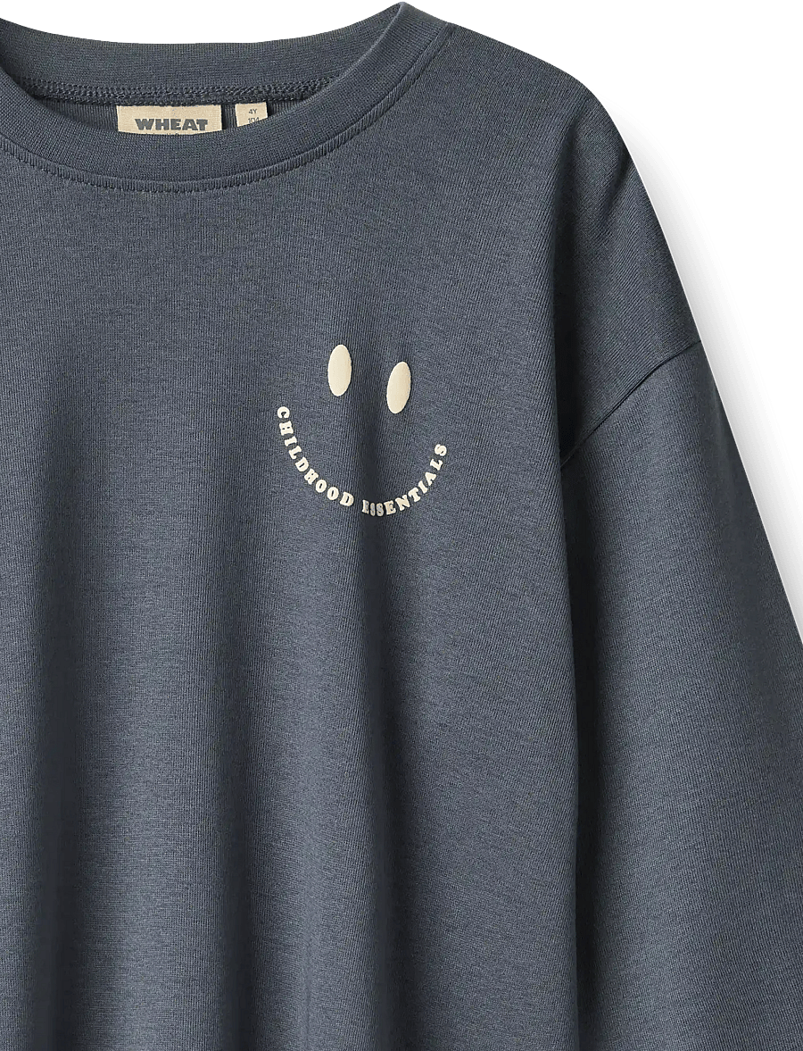 Wheat - T-shirt L/S Axe Print - langärmelig - greyblue - 3