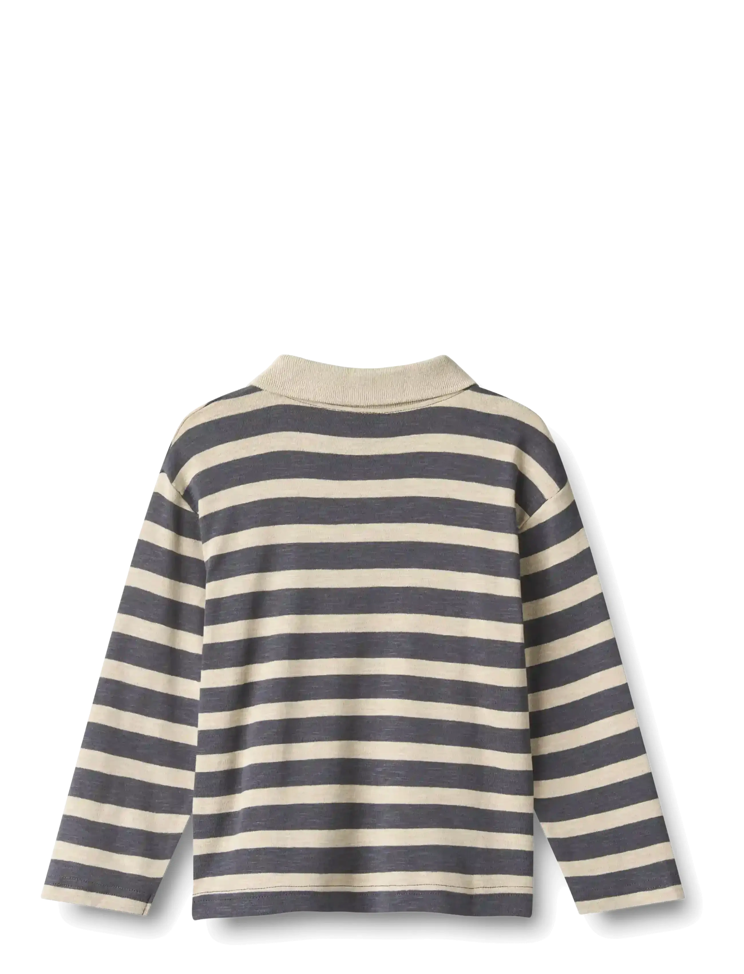 Wheat - Polo Shirt L/S Fred - langärmelig poloshirt - greyblue stripe - 2