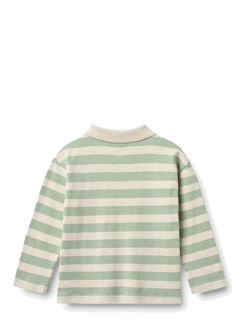 Wheat - Polo Shirt L/S Fred - langärmelig poloshirt - mint stripe - 2