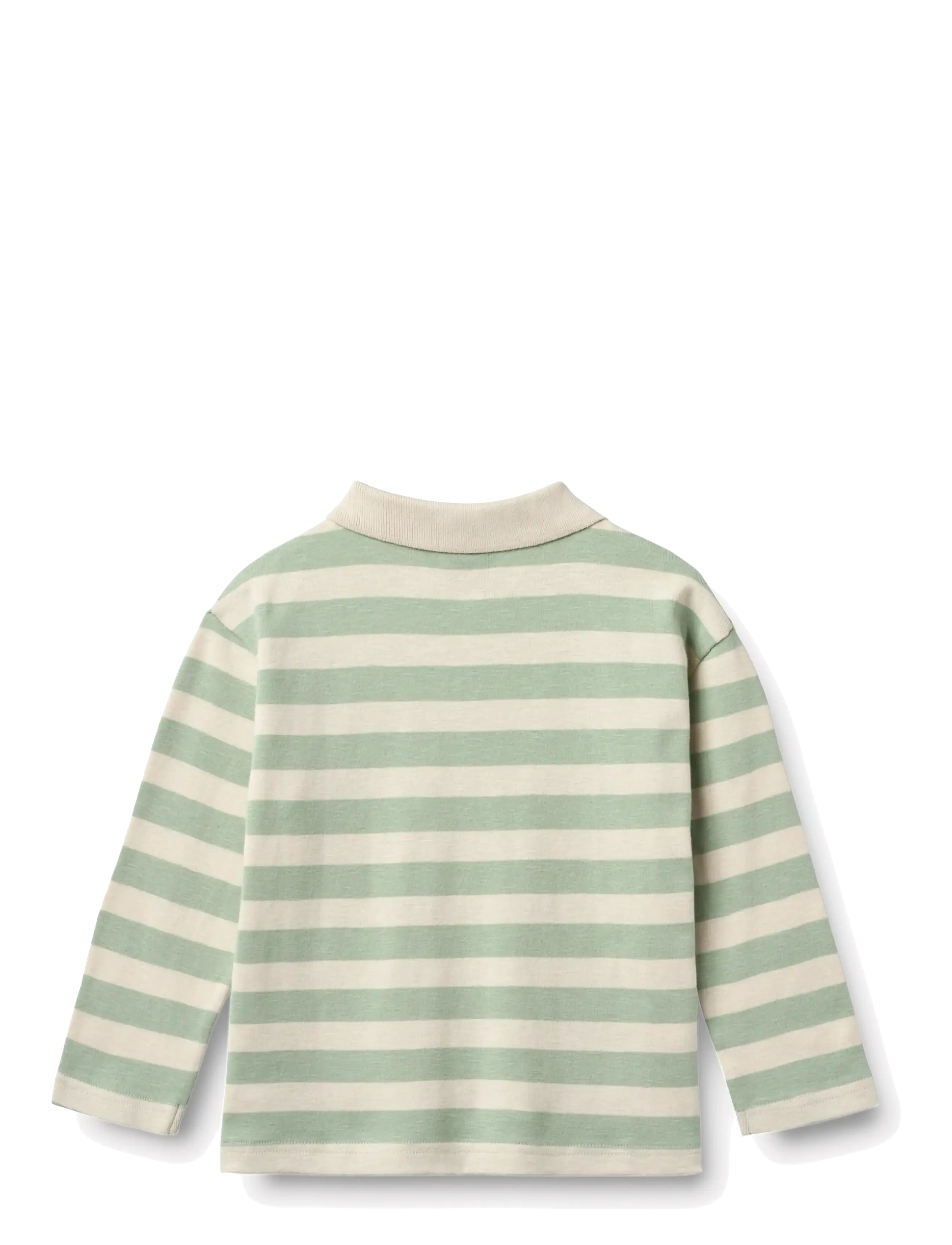 Wheat - Polo Shirt L/S Fred - long-sleeved polos - mint stripe - 2