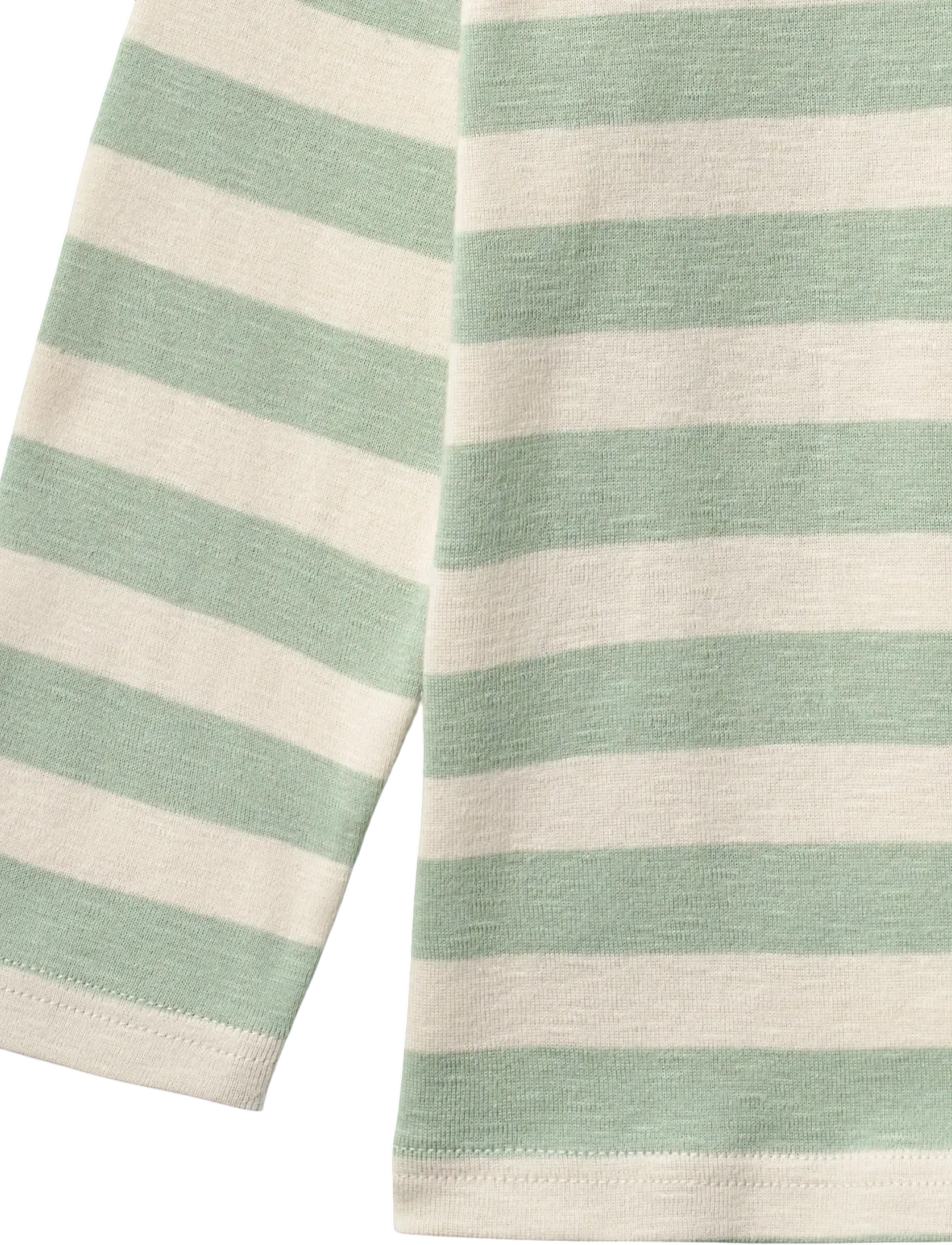 Wheat - Polo Shirt L/S Fred - long-sleeved polos - mint stripe - 3
