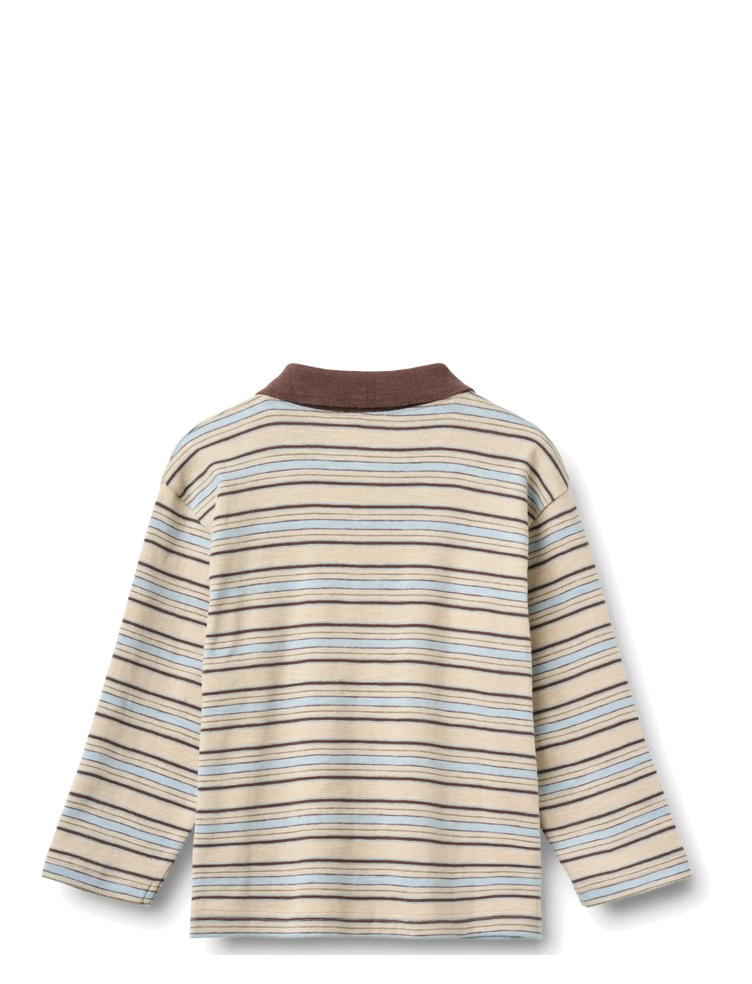 Wheat - Polo Shirt L/S Fred - long-sleeved polos - multi blue stripe - 1