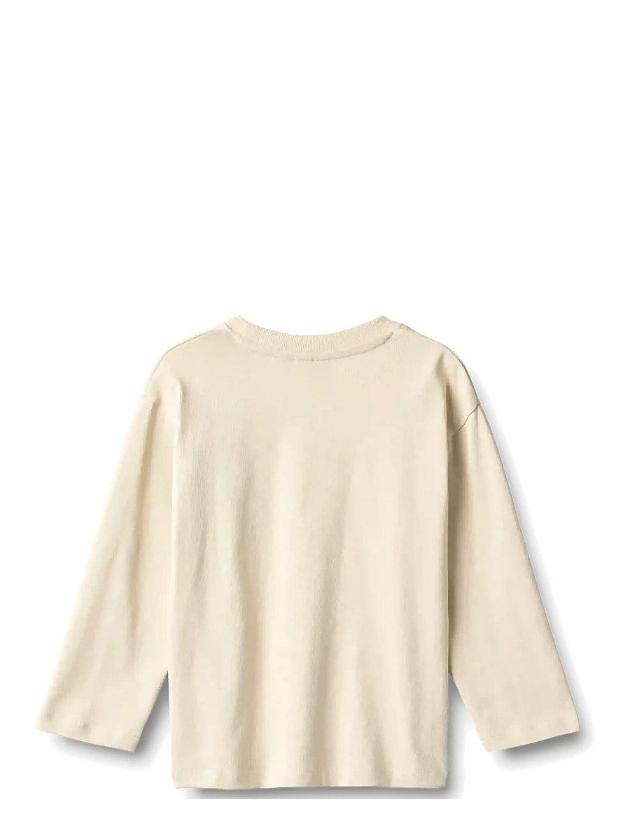 Wheat - T-shirt L/S Dixie Print - långärmade t-shirts - offwhite - 2