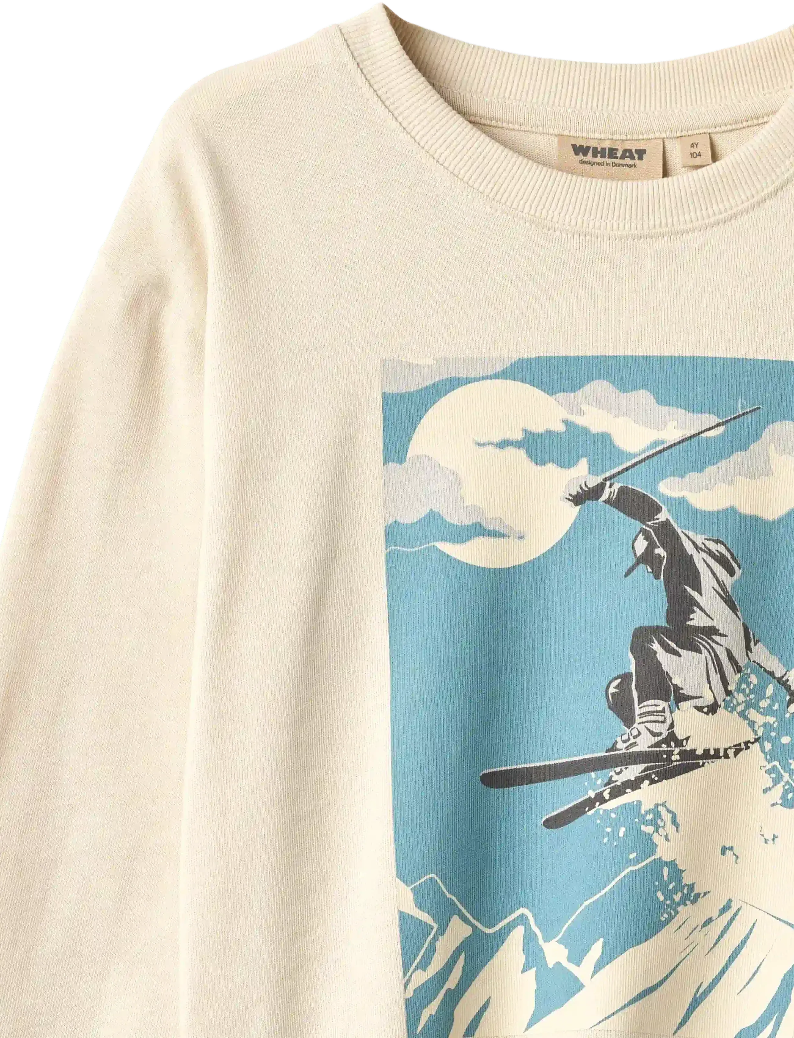 Wheat - T-shirt L/S Dixie Print - långärmade t-shirts - offwhite - 4