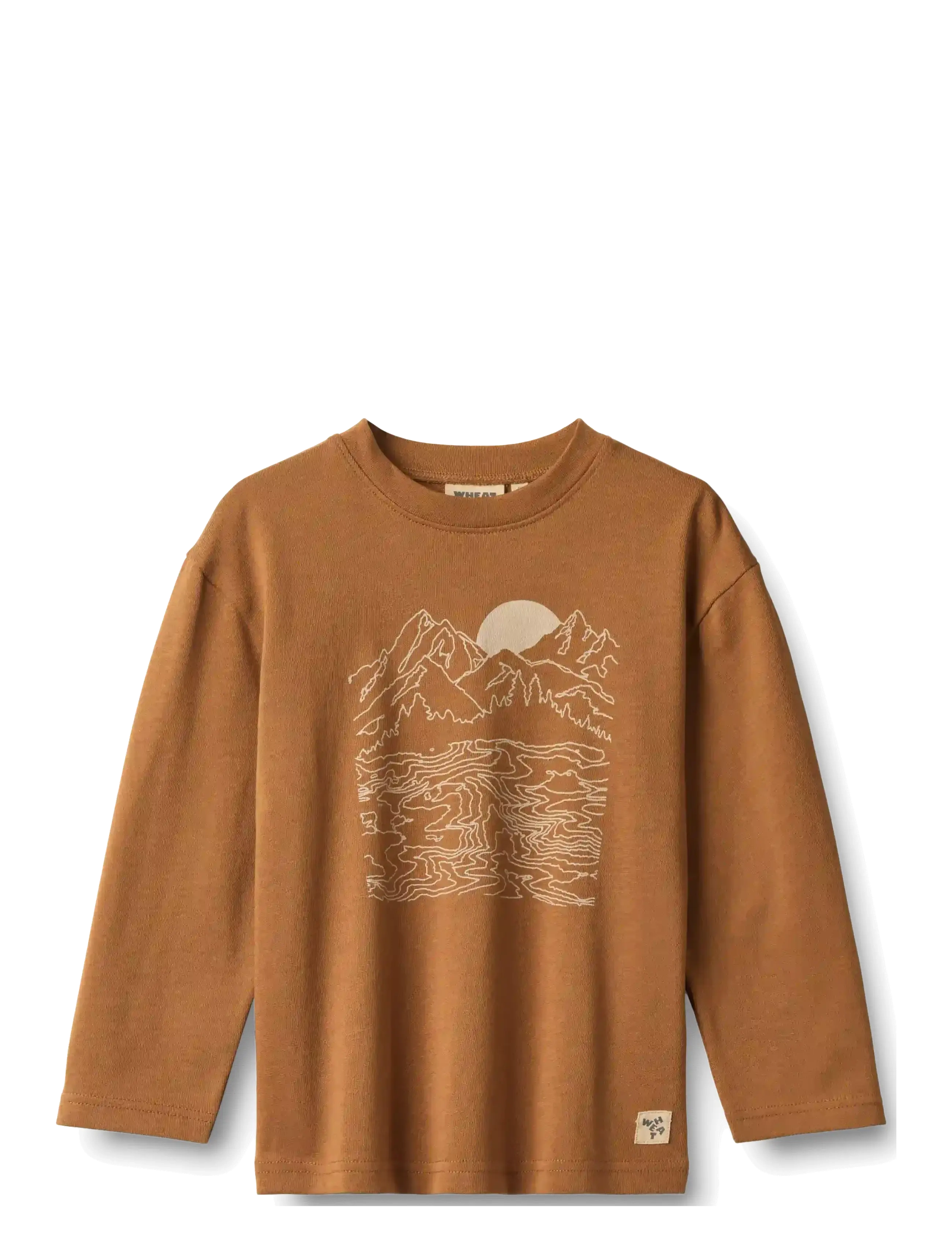 Wheat T-shirt L/S Adam - Oberteile & T-Shirts - WARM HAZEL / brown