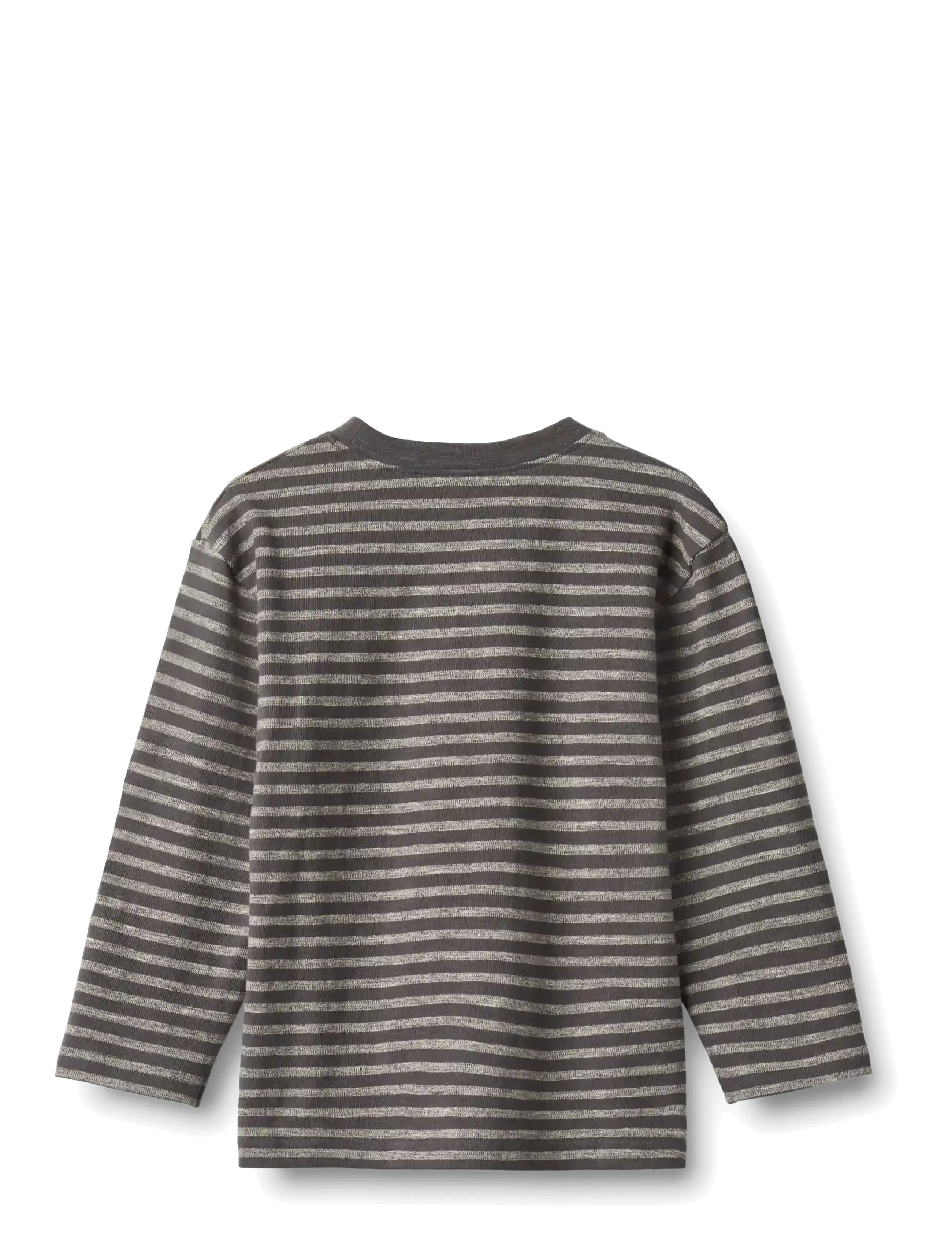 Wheat - T-shirt L/S Ross - långärmade t-shirts - dark charcoal stripe - 1
