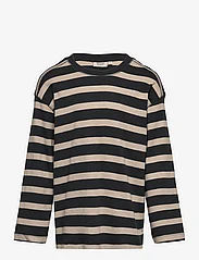 Wheat - T-Shirt Malthe - dlugi-rekaw - dark stripe - 0