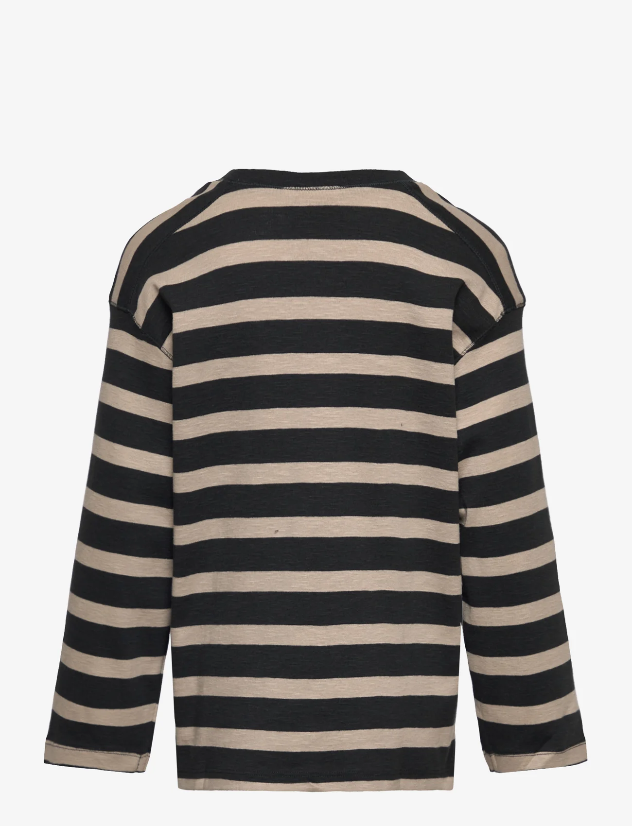 Wheat - T-Shirt Malthe - dlugi-rekaw - dark stripe - 1