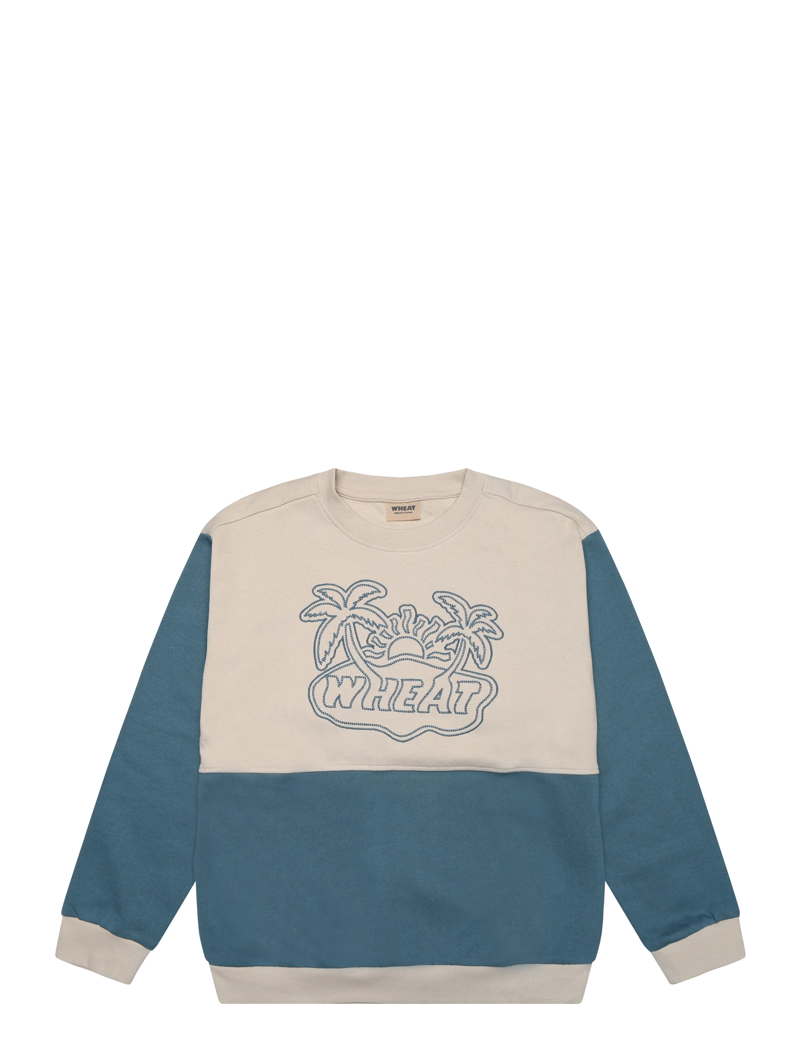 Wheat Sweatshirt L/S Steff - Sweatshirts - BLUE TEAL / blue