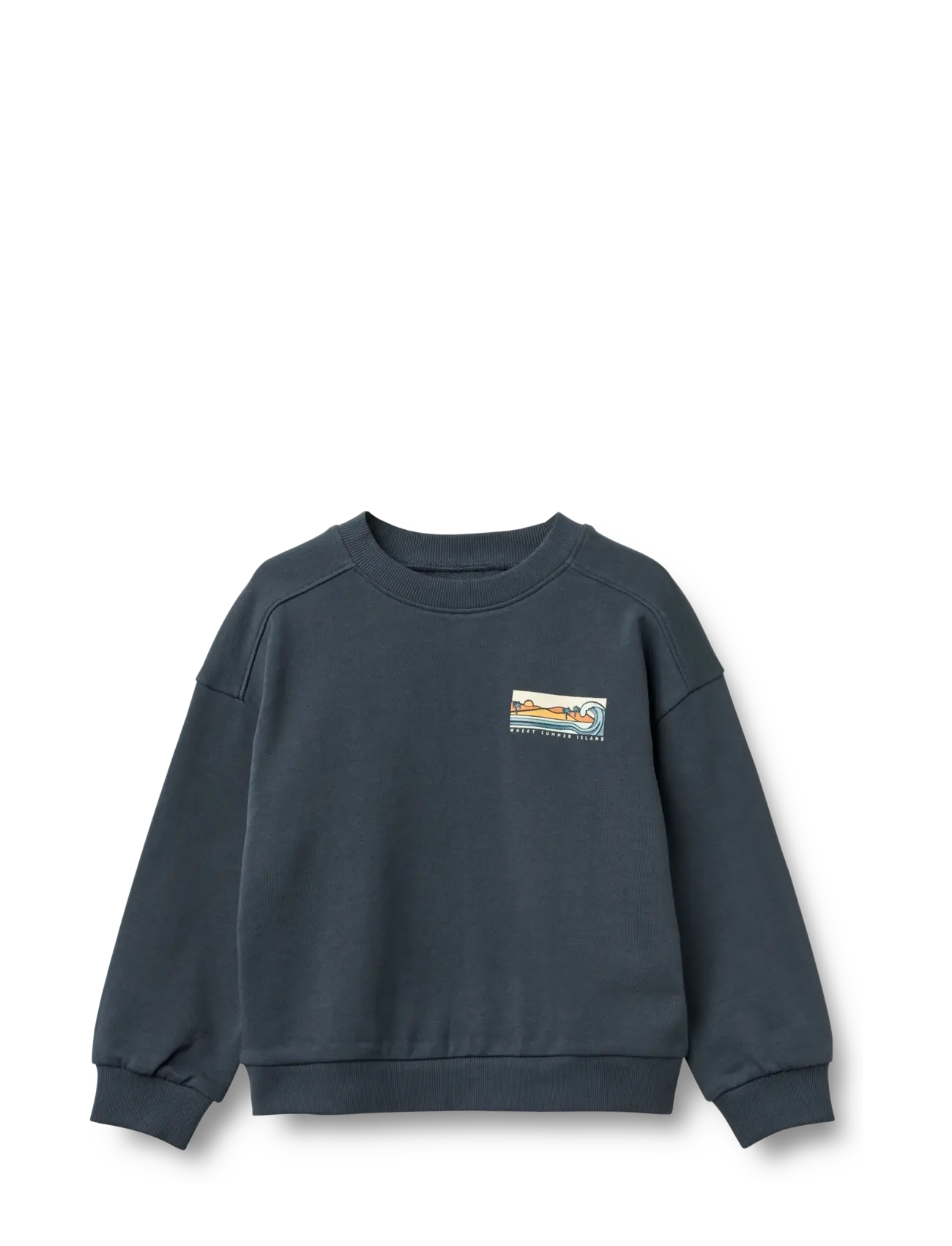 Wheat Sweatshirt L/S Wave - Teens 140-176 - INK / blue