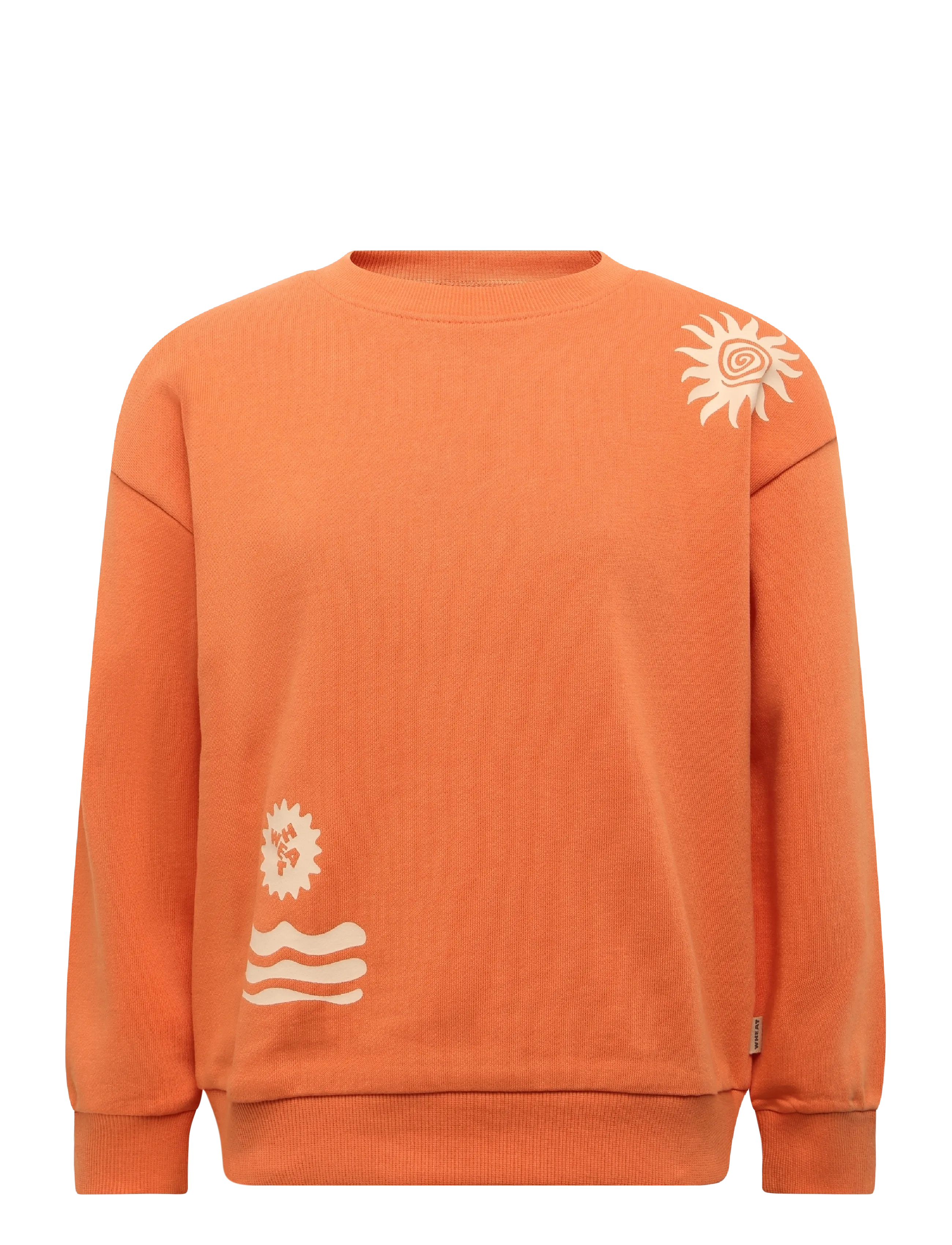 Wheat Sweatshirt L/S Casey, 110, Sweatshirts & Hoodies, Orange - Sweatshirts, Kinder