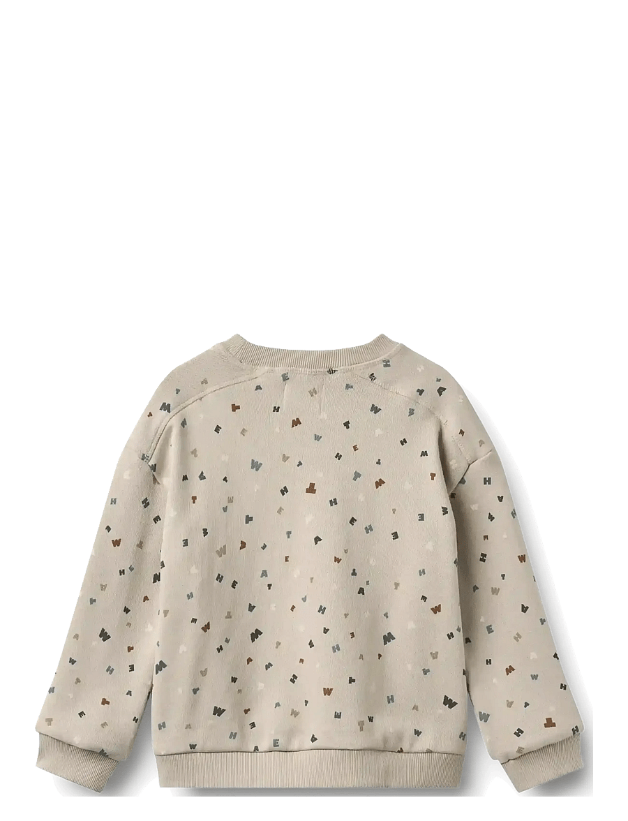 Wheat - Sweatshirt L/S Sandro - sweatshirts - grey moon letters - 1