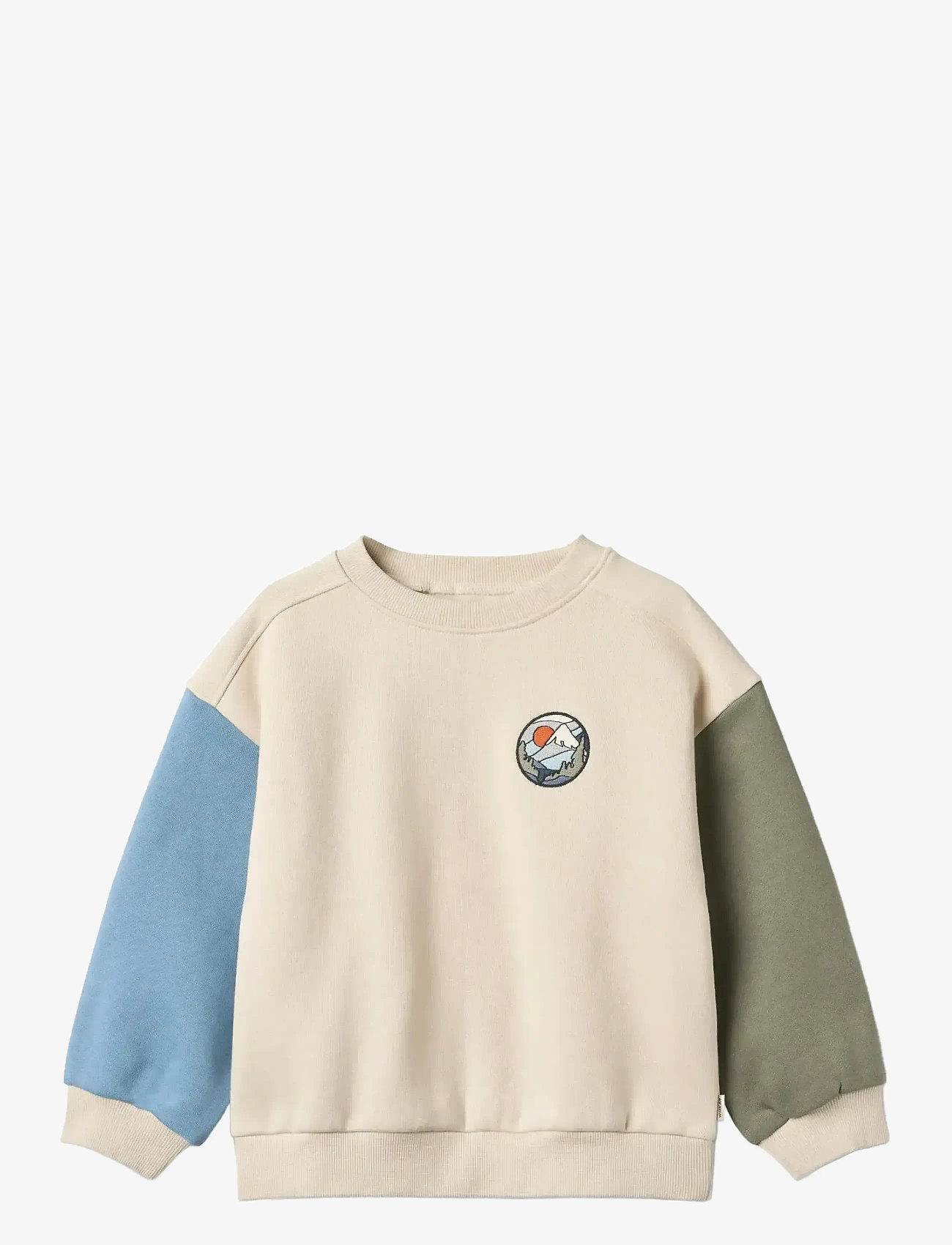Wheat - Sweatshirt L/S badge Elliot - sweatshirts - offwhite - 1