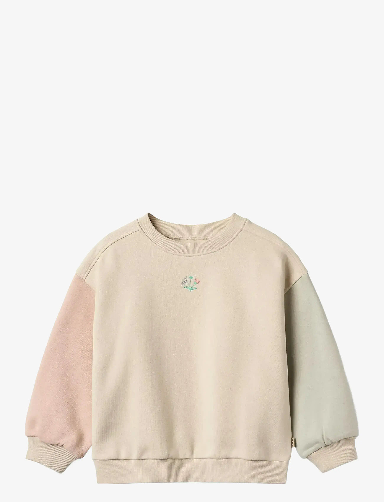 Wheat - Sweatshirt L/S embroidery Elliot - sweatshirts - offwhite - 0
