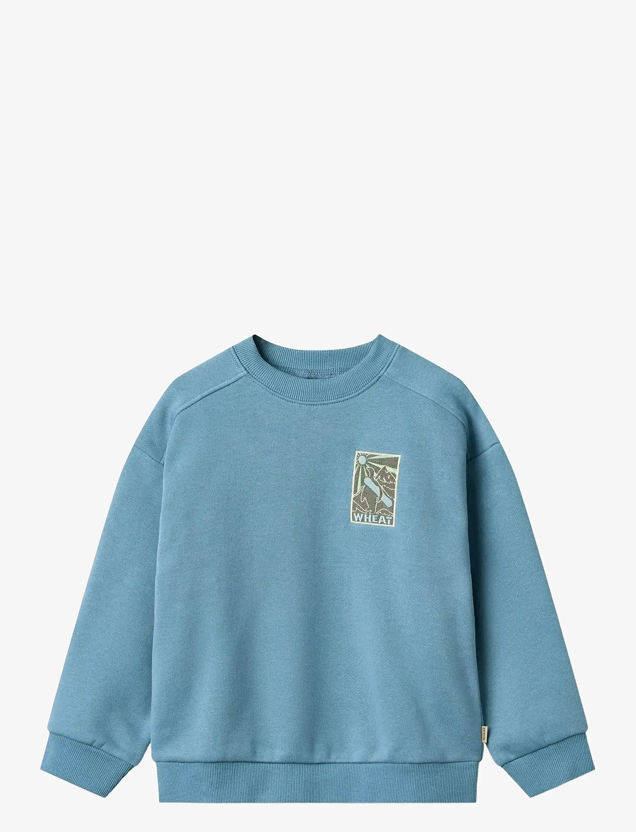 Wheat - Sweatshirt L/S badge Sander - sweatshirts - winter blue - 1