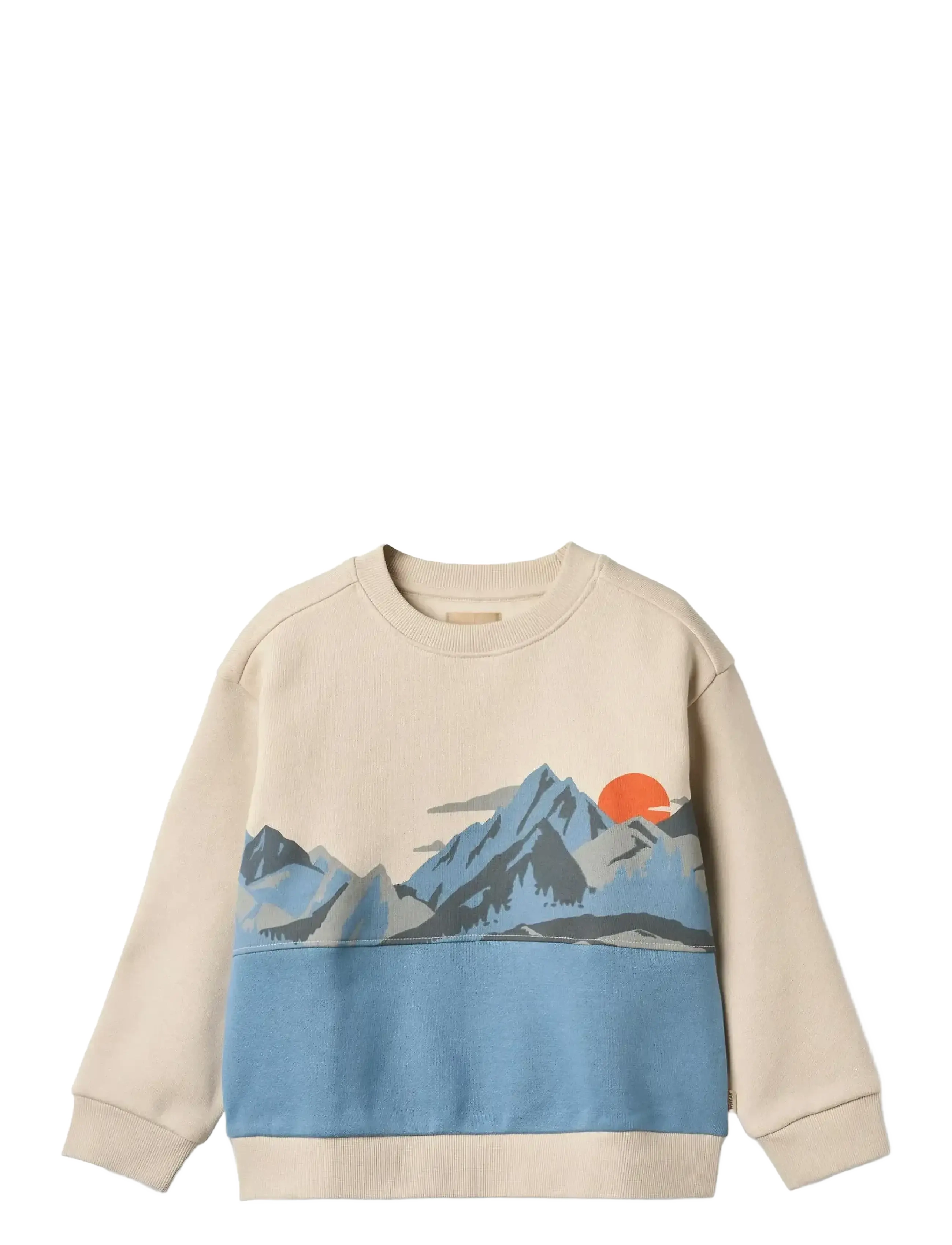 Wheat Sweatshirt L/S print Steff - Sweatshirts & Kapuzenpullover - WINTER BLUE / cream