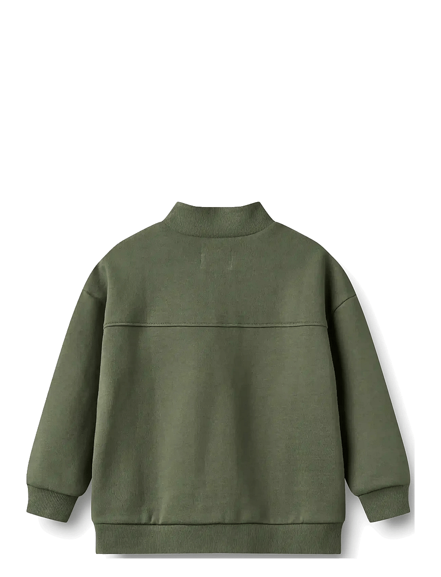 Wheat - Half Zip Sweatshirt L/S Matteo - thyme - 1