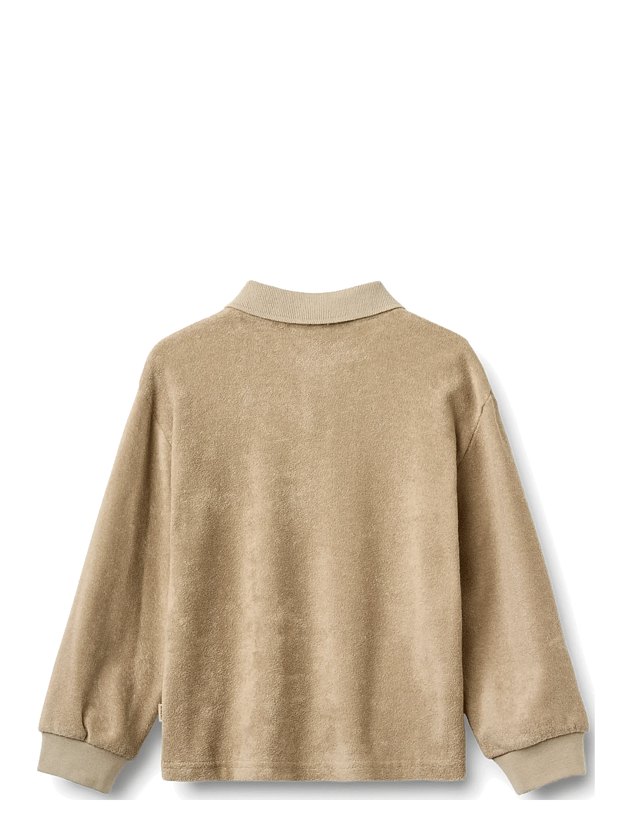 Wheat - Terry Polo Shirt L/S Theodor - langærmede poloer - sand stone - 1