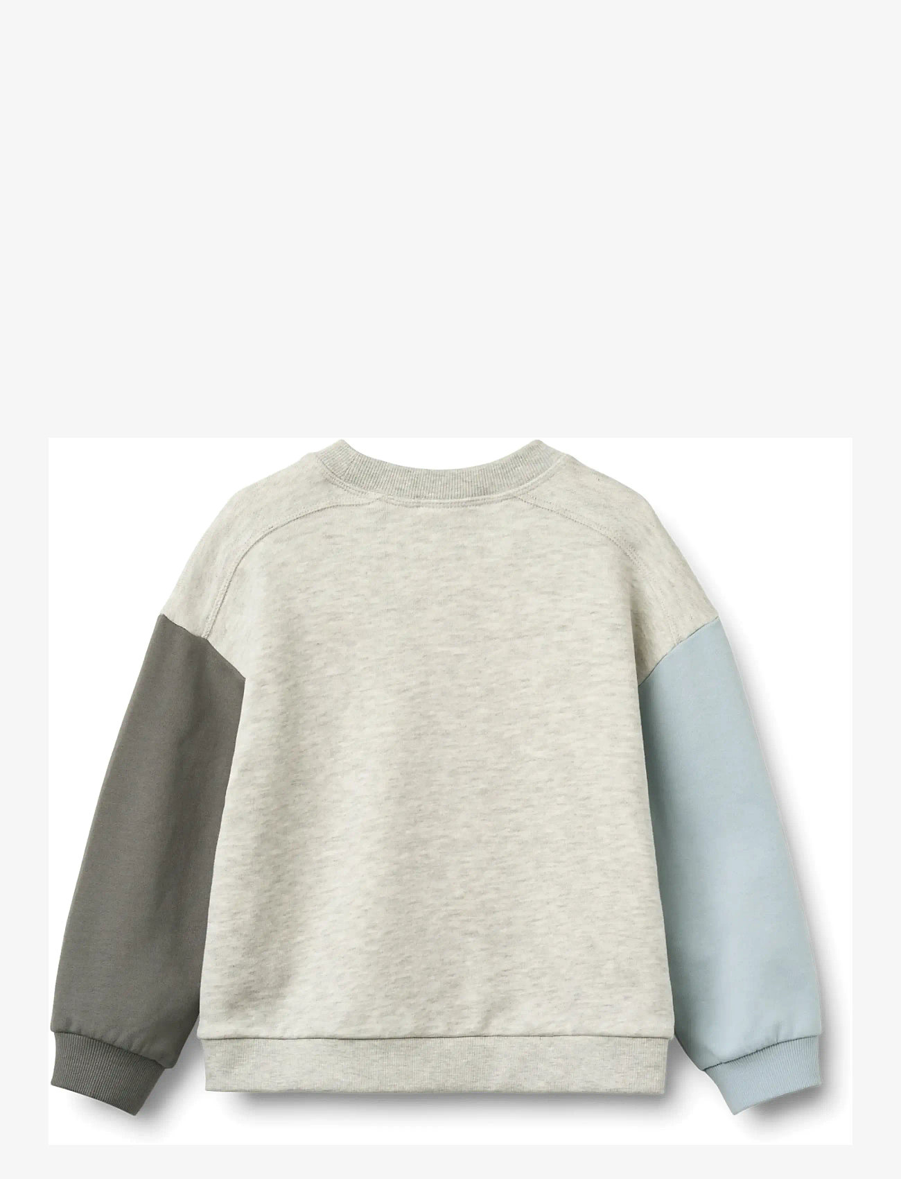 Wheat - Sweatshirt L/S Lennon Badge - sweatshirts - light melange grey - 1