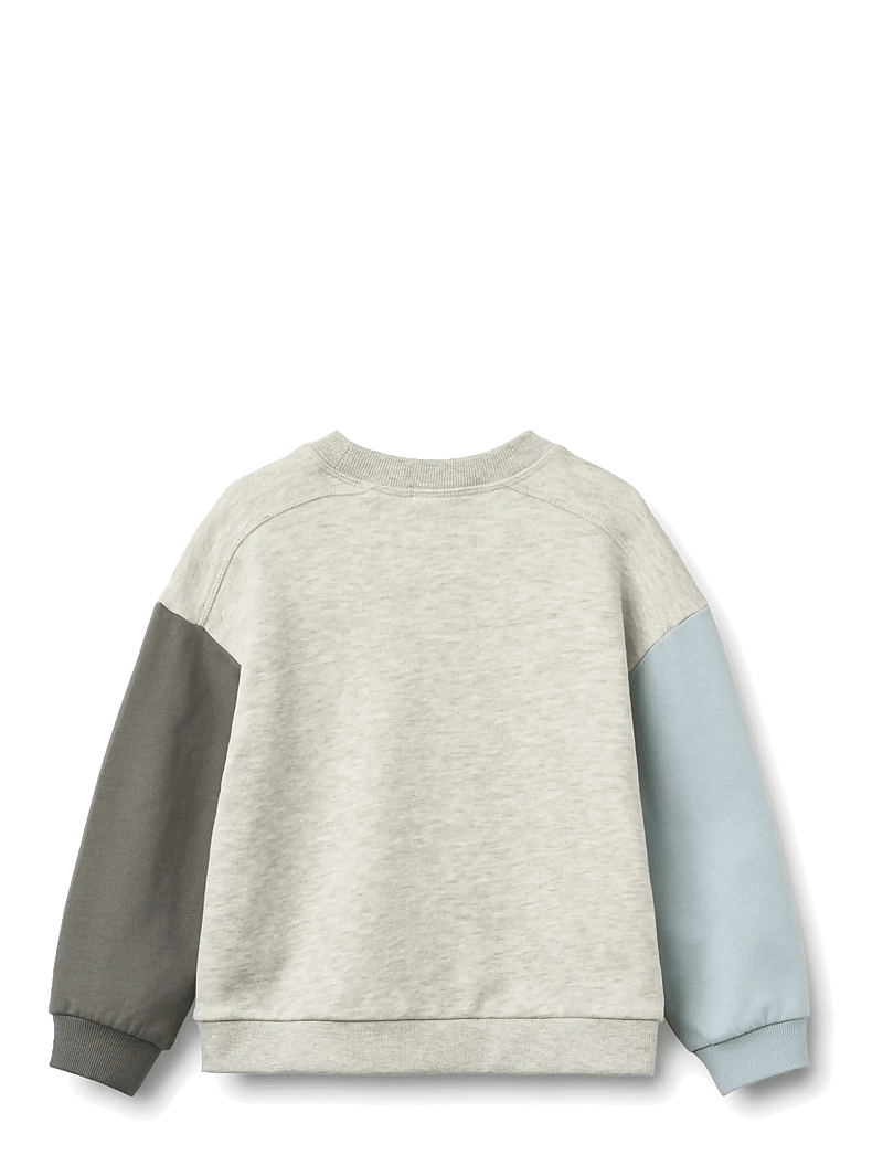 Wheat - Sweatshirt L/S Lennon Badge - dressipluusid - light melange grey - 1