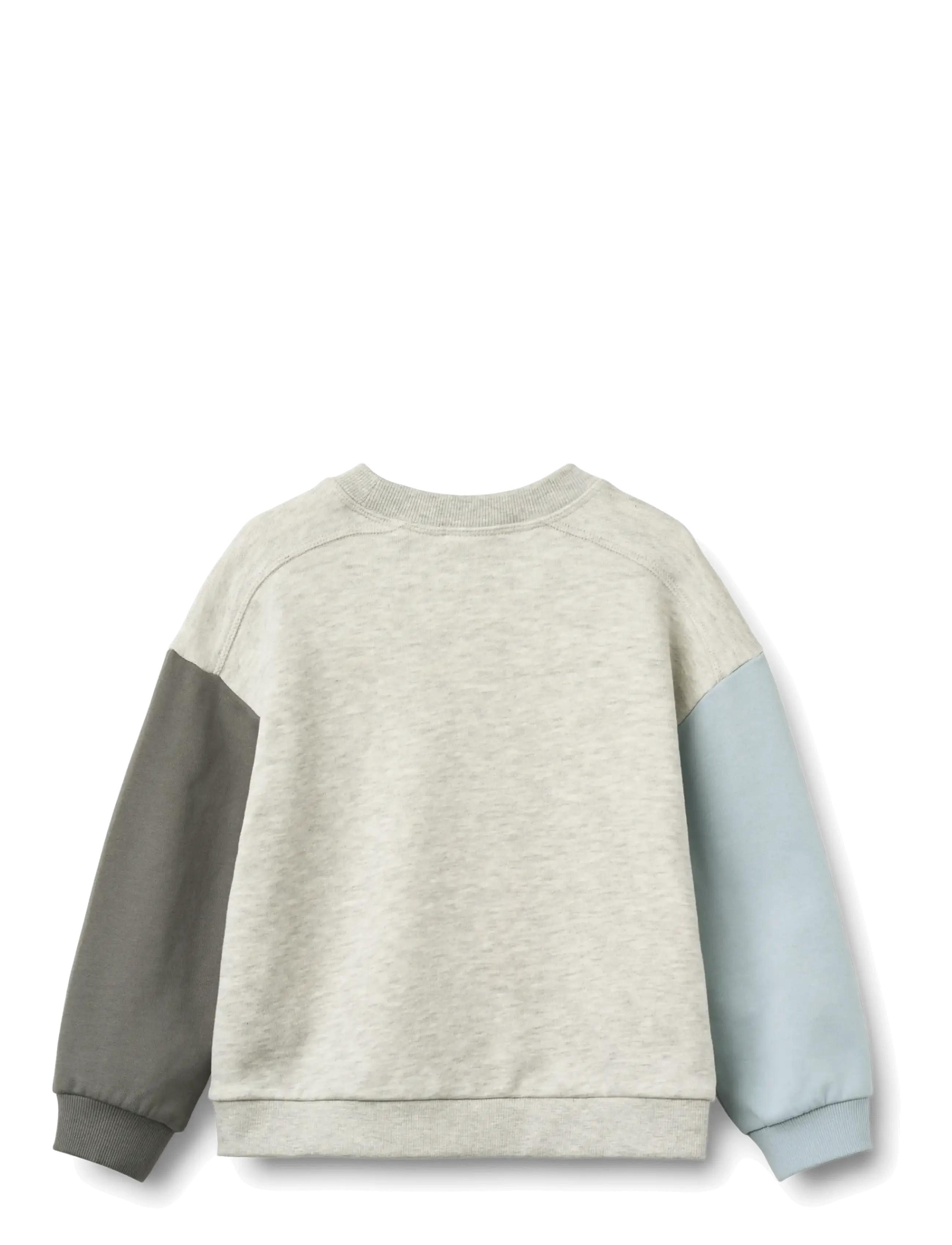 Wheat - Sweatshirt L/S Lennon Badge - sweatshirts - light melange grey - 1
