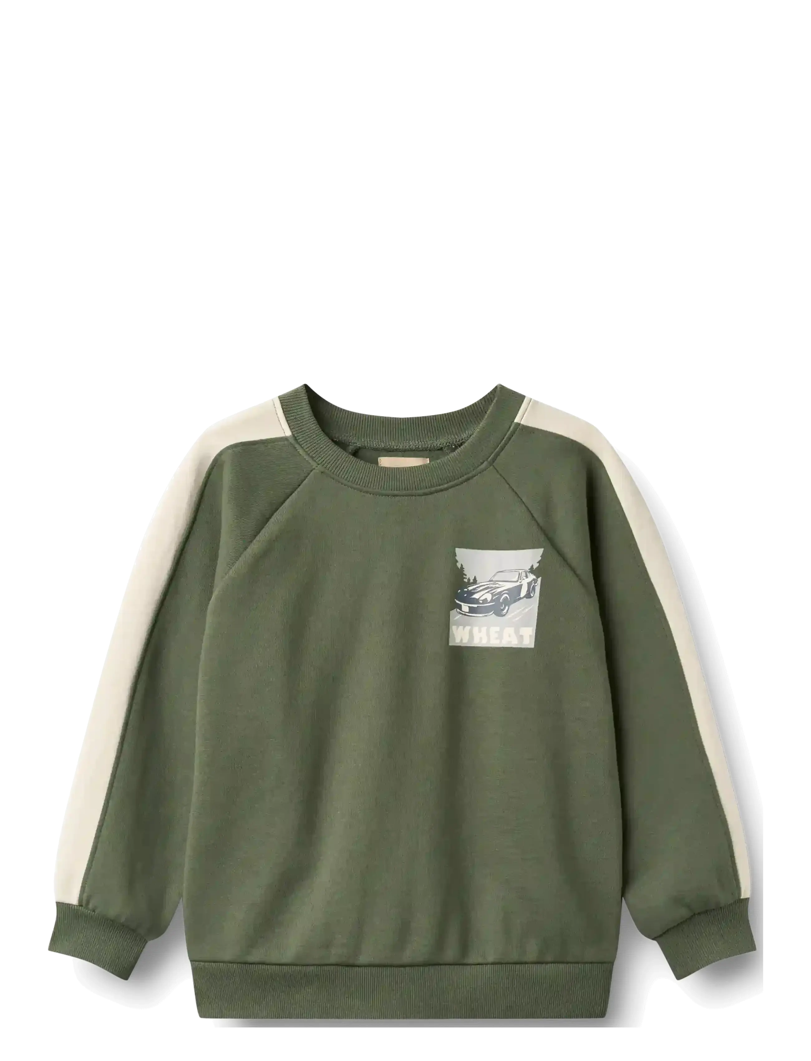 Wheat Sweatshirt L/S Zac, 116, Sweatshirts & Hoodies, Khakigrün - Sweatshirts, Kinder