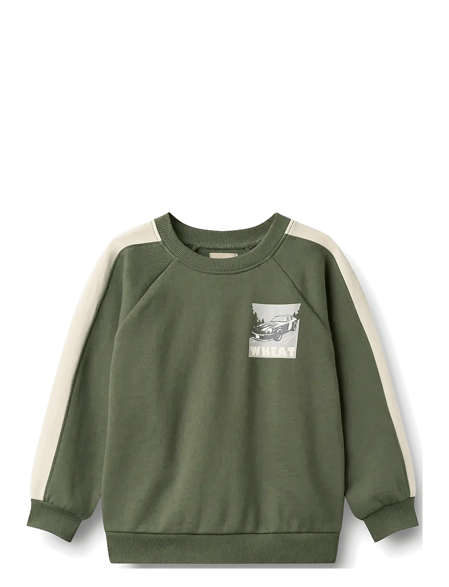 Wheat - Sweatshirt L/S Zac - sweatshirts - thyme - 0