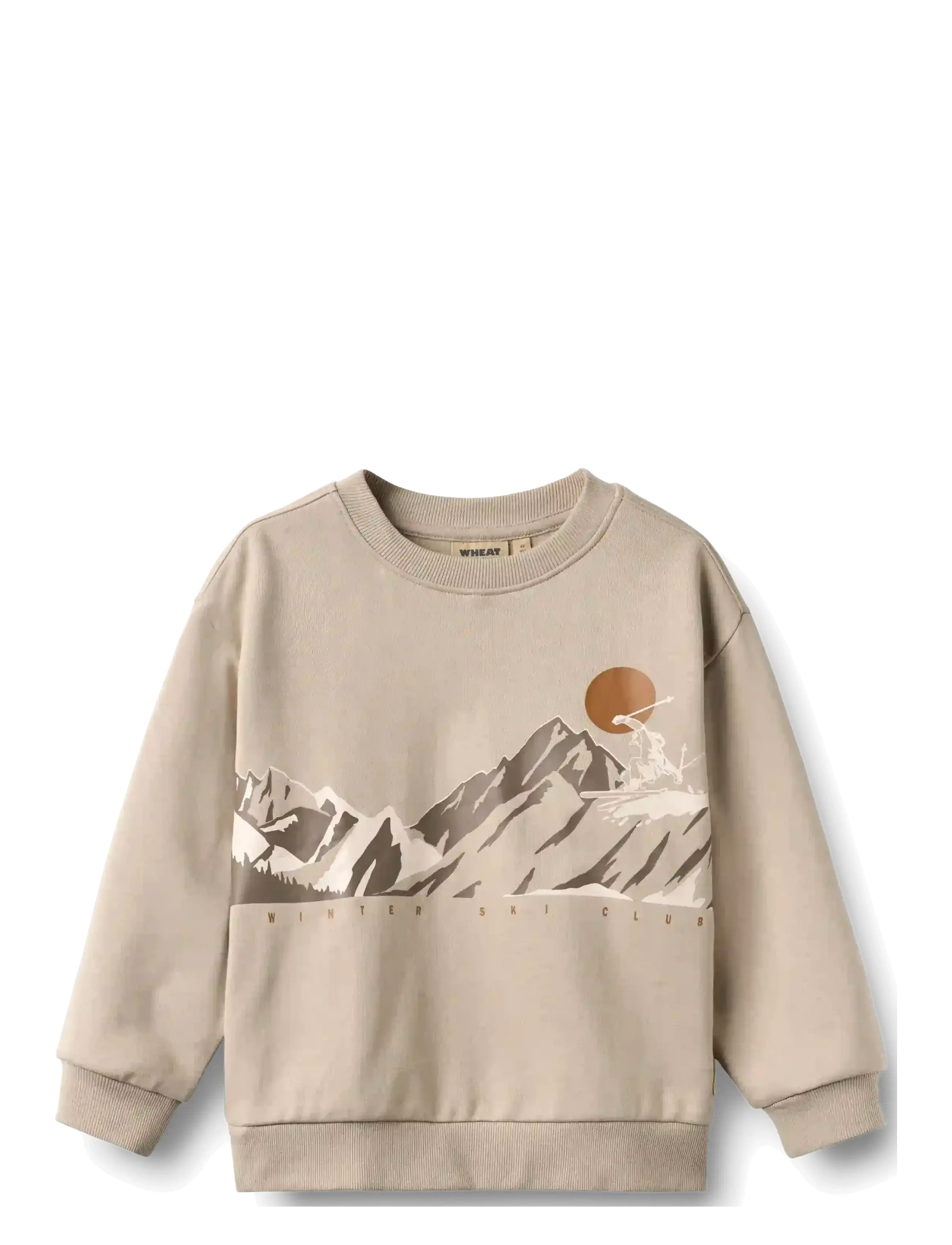Wheat Sweatshirt L/S Ellis Print - Sweatshirts - GREY MOON / grey