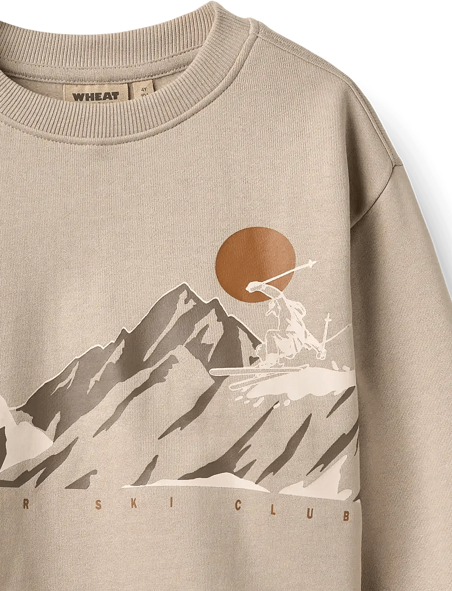 Wheat - Sweatshirt L/S Ellis Print - sweatshirts - grey moon - 2
