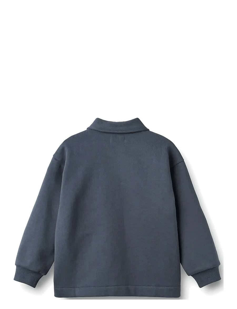 Wheat - Sweat Jacket L/S Carmine - leichte jacken - greyblue - 1