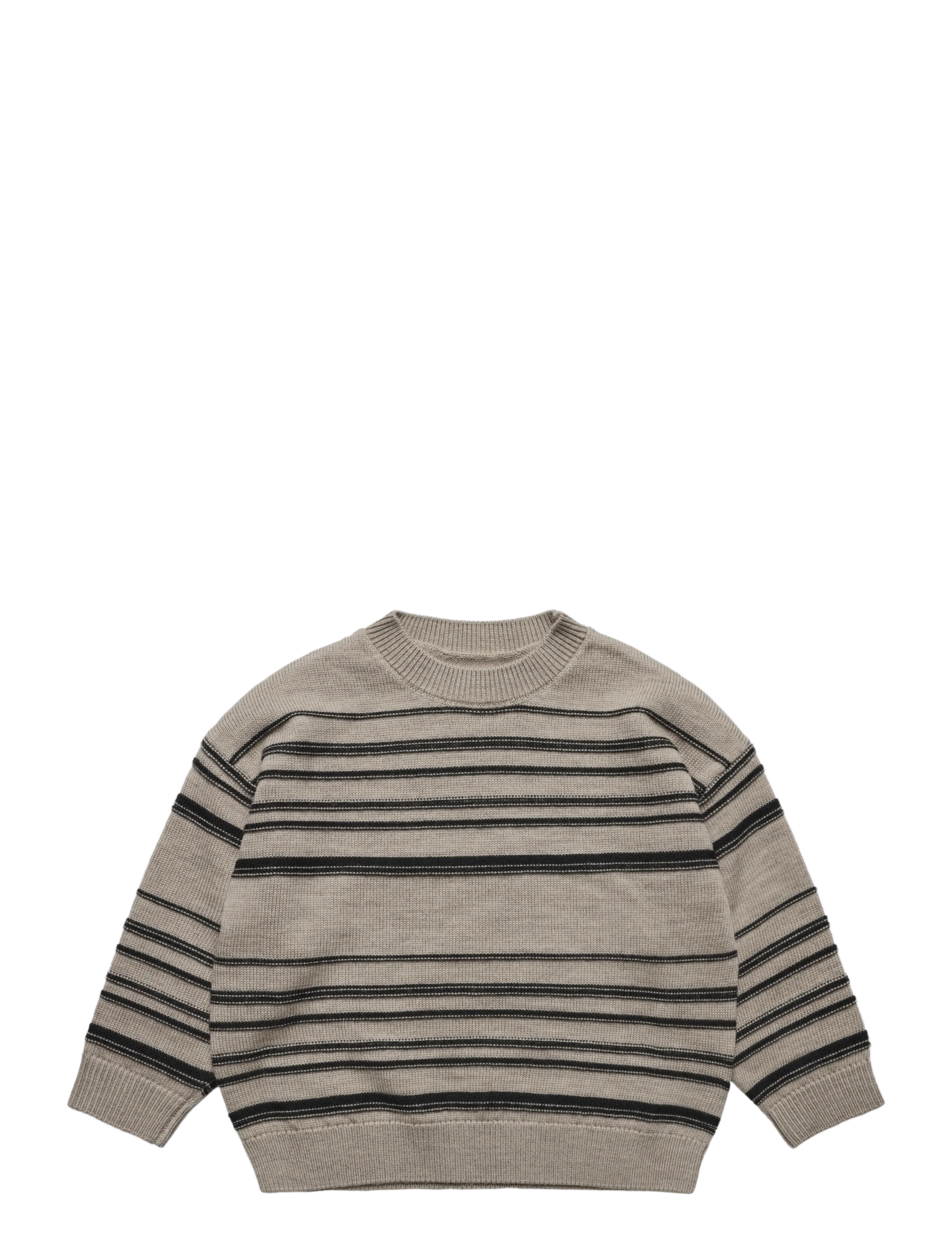 Wheat Knit Pullover Flores - Oberteile - SAND BLACK STRIPE / beige