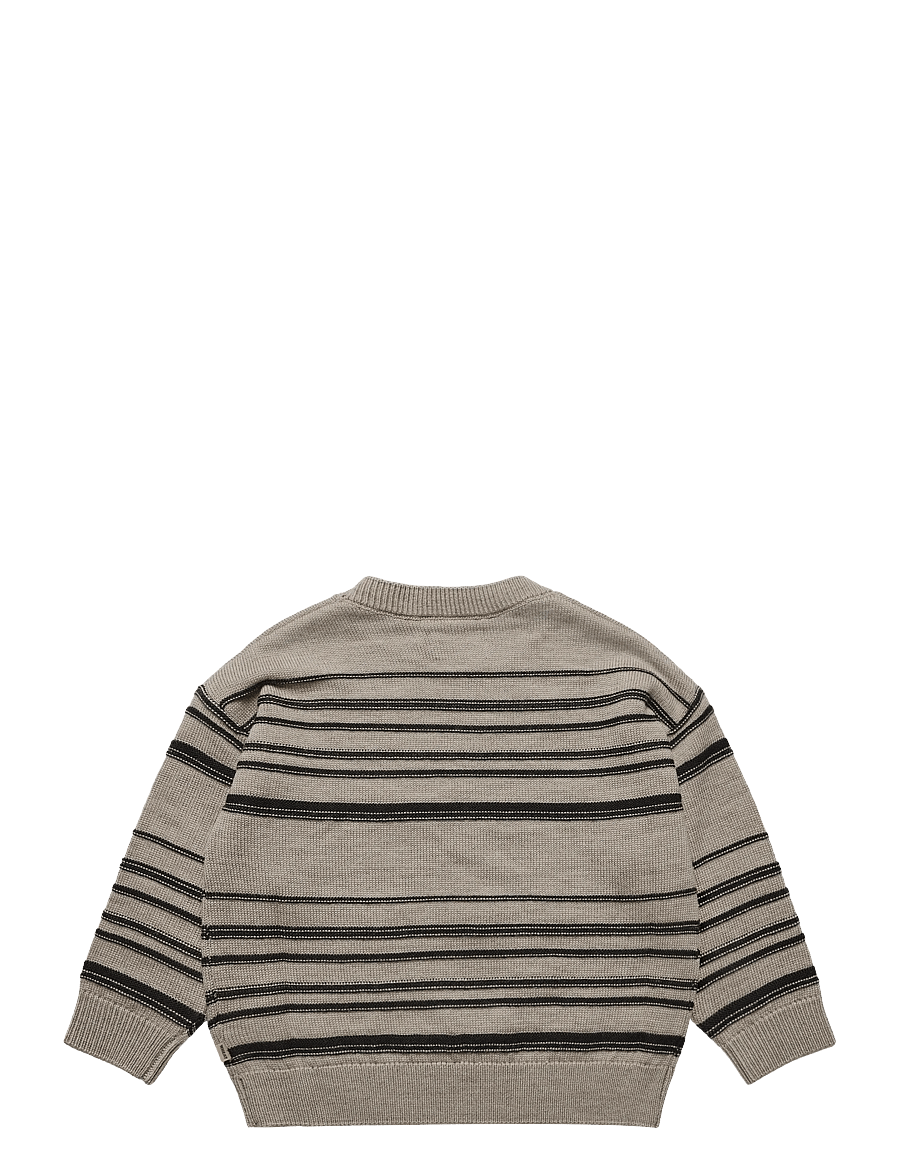 Wheat - Knit Pullover Flores - pullover - sand black stripe - 2