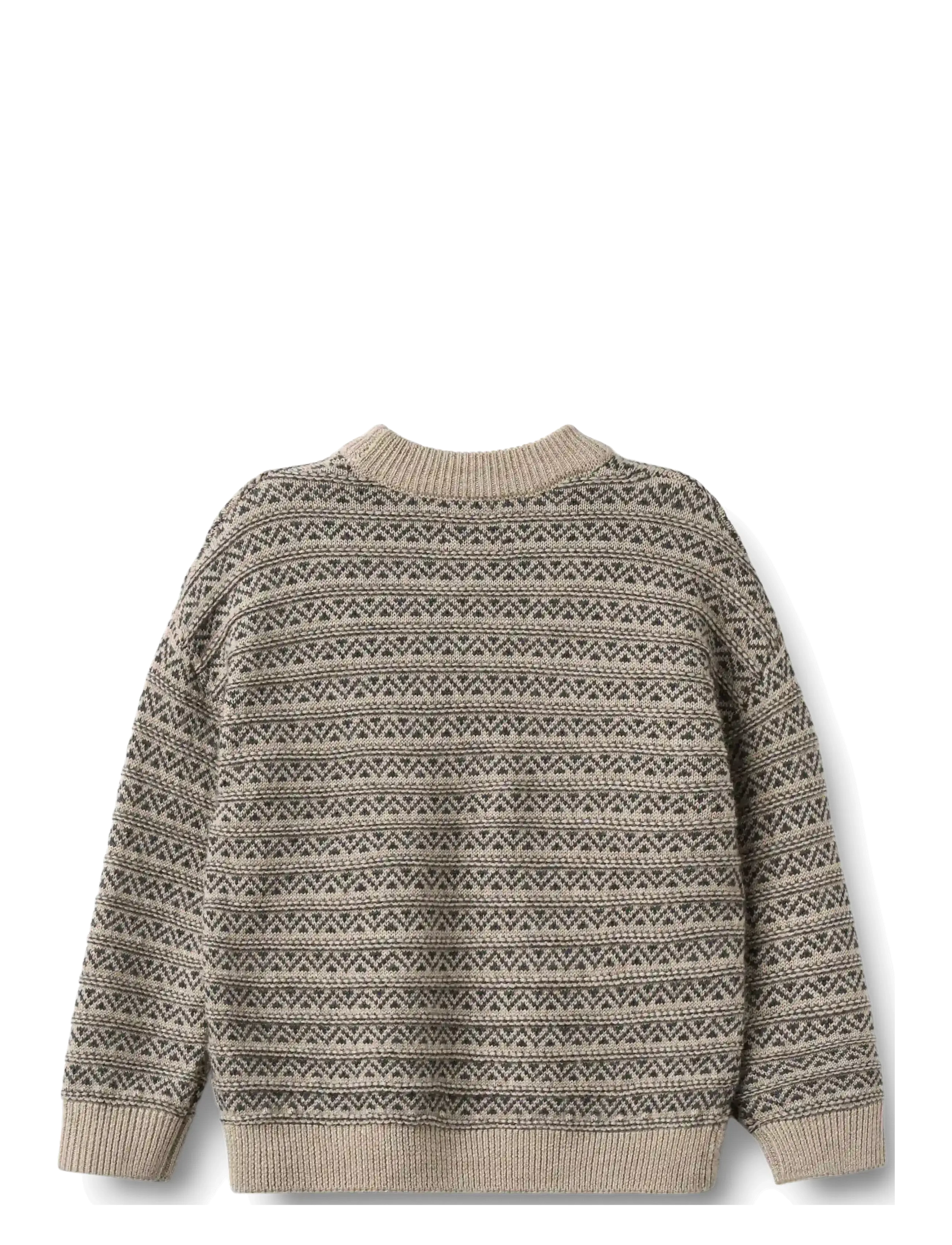 Wheat - Jacquard Pullover Jens - stickade tröjor - warm sand melange - 1