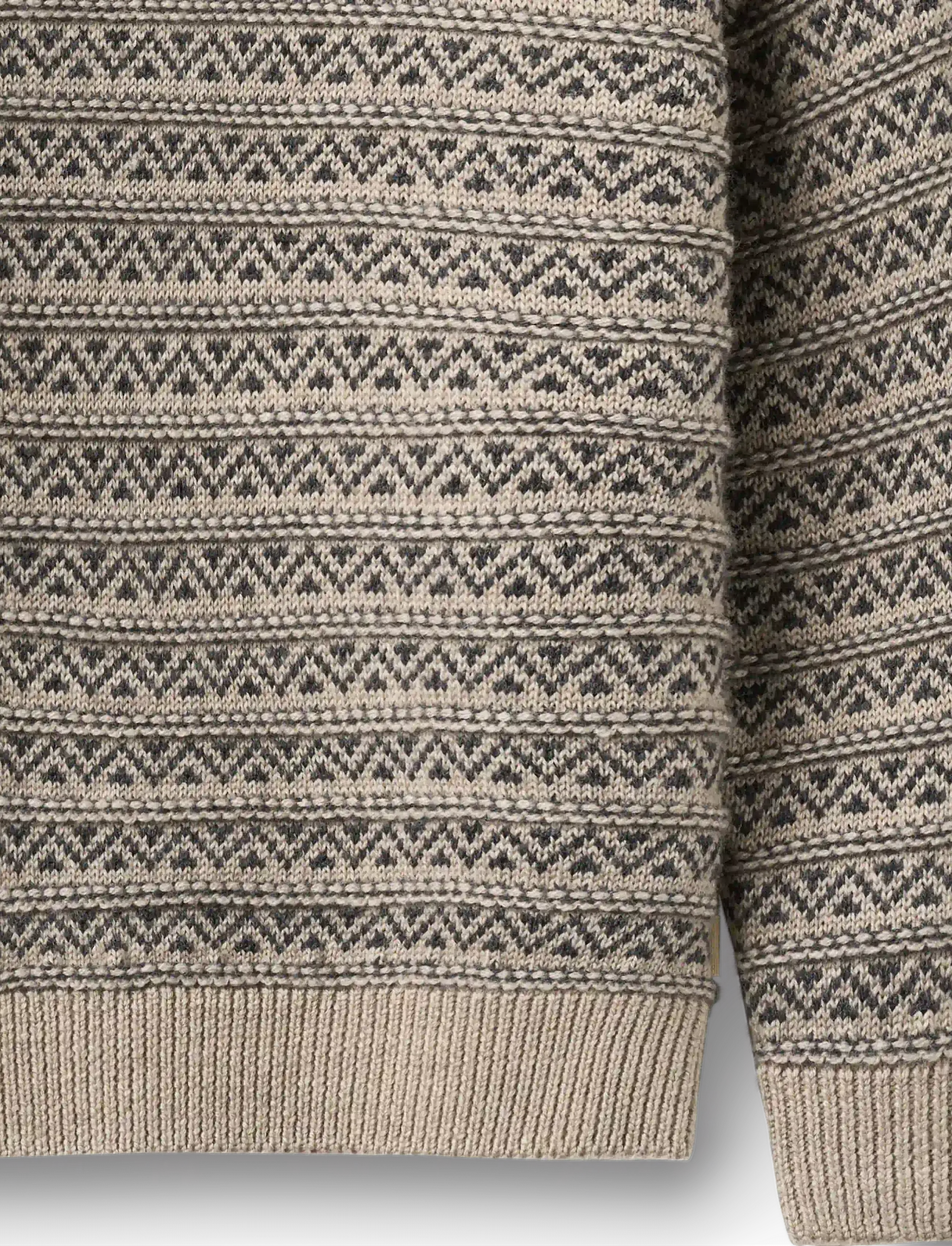 Wheat - Jacquard Pullover Jens - stickade tröjor - warm sand melange - 2