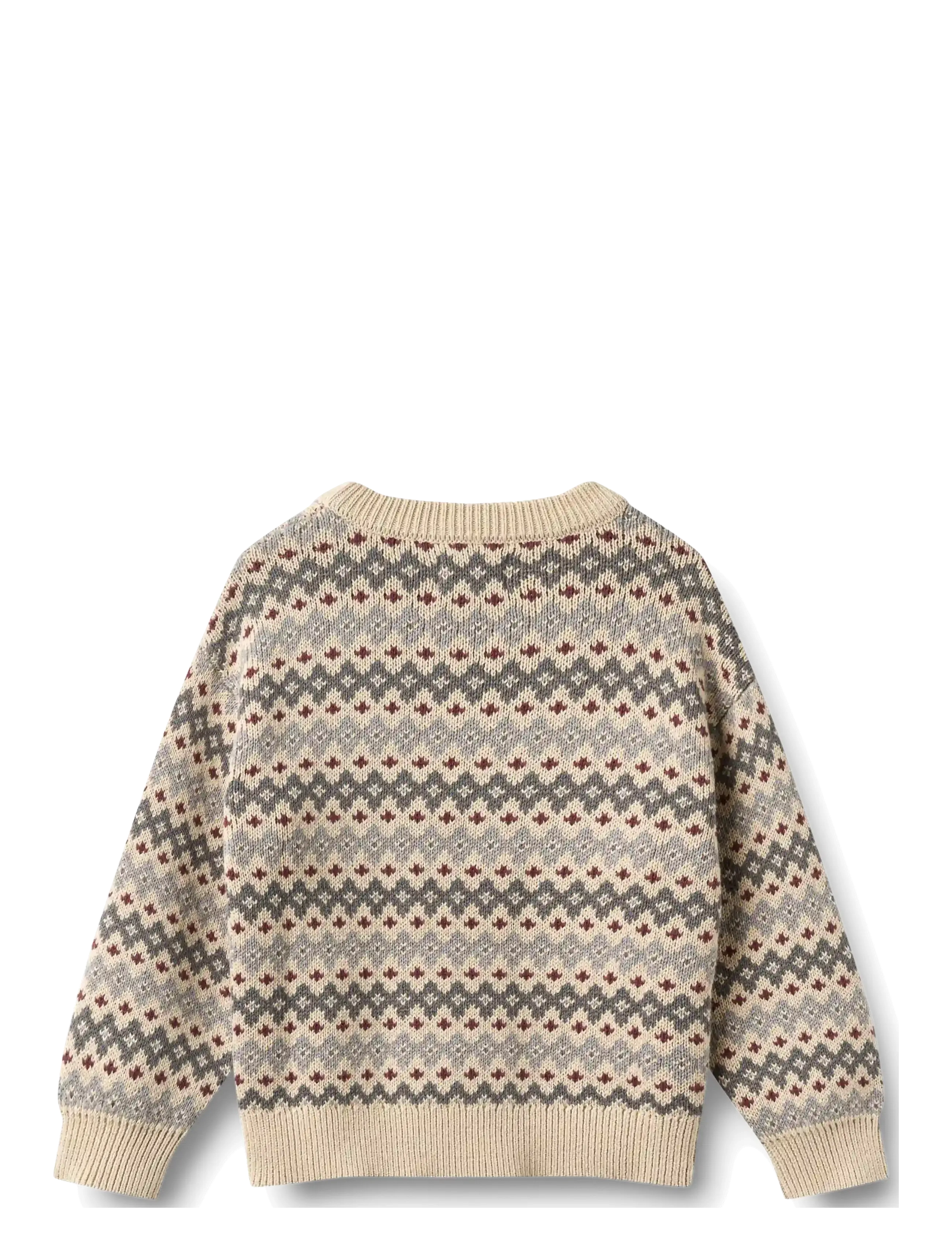 Wheat - Jacquard Pullover Harlow - stickade tröjor - flint - 1