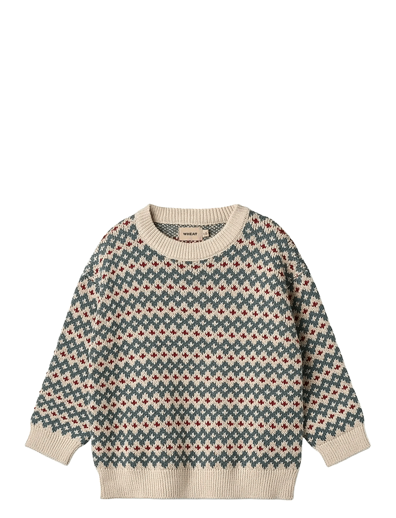 Wheat - Jacquard Pullover Harlow - trøjer - offwhite - 0