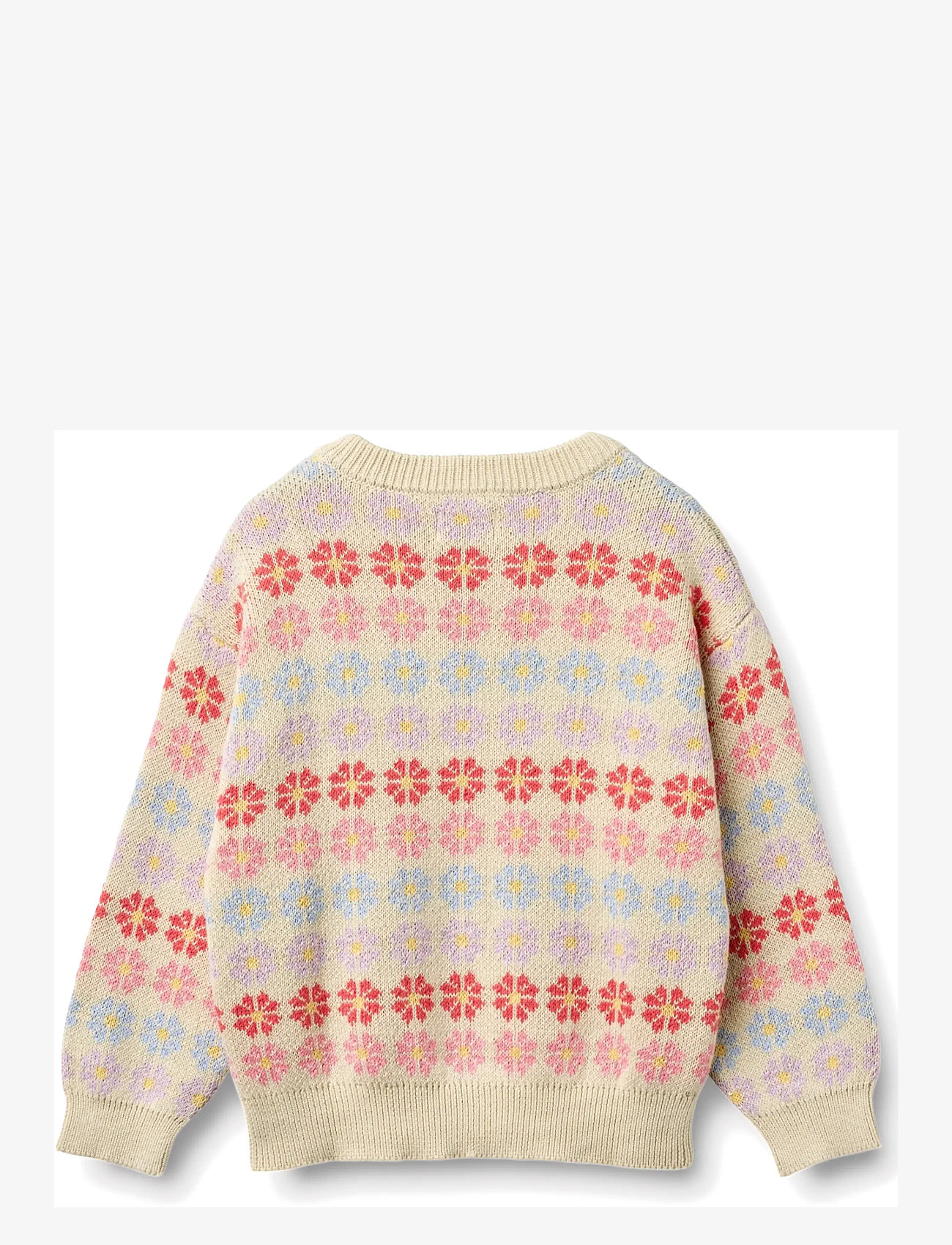 Wheat - Jacquard Pullover Harlow - trøjer - sandshell flowers - 2