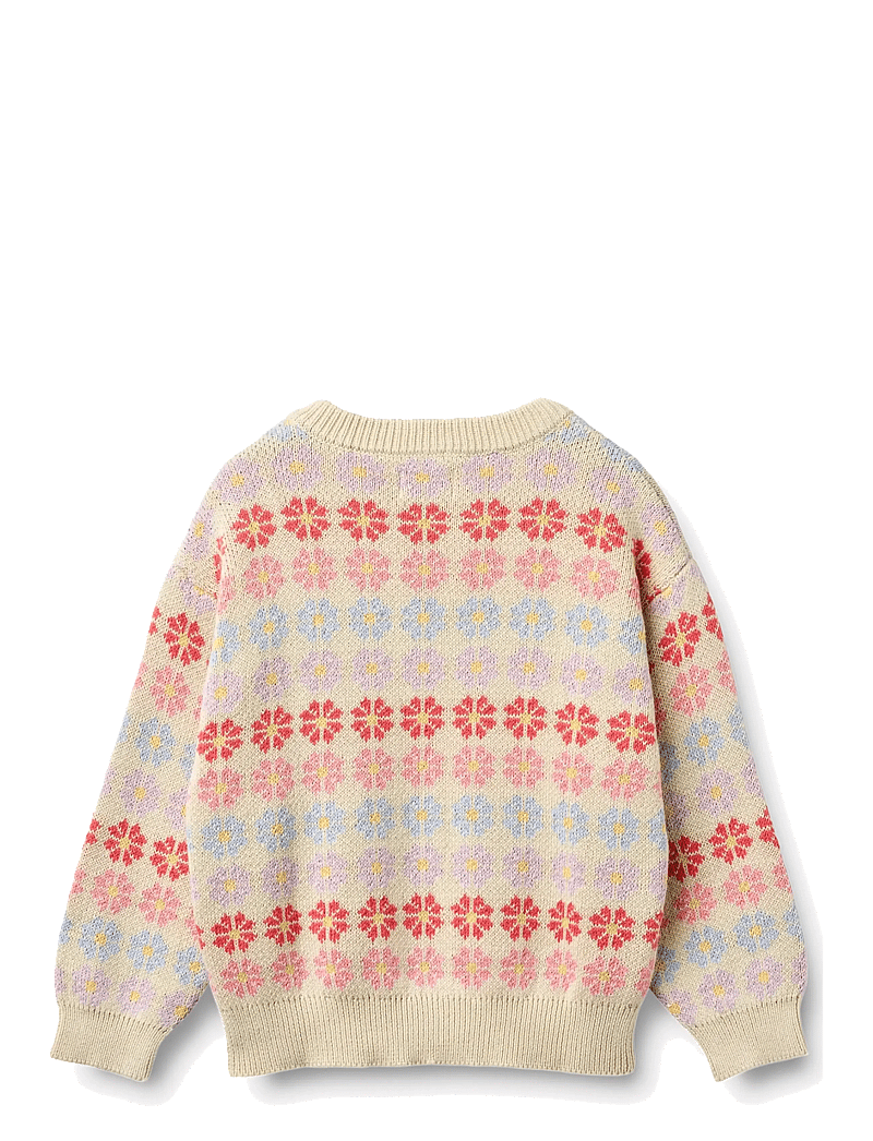 Wheat - Jacquard Pullover Harlow - trøjer - sandshell flowers - 2