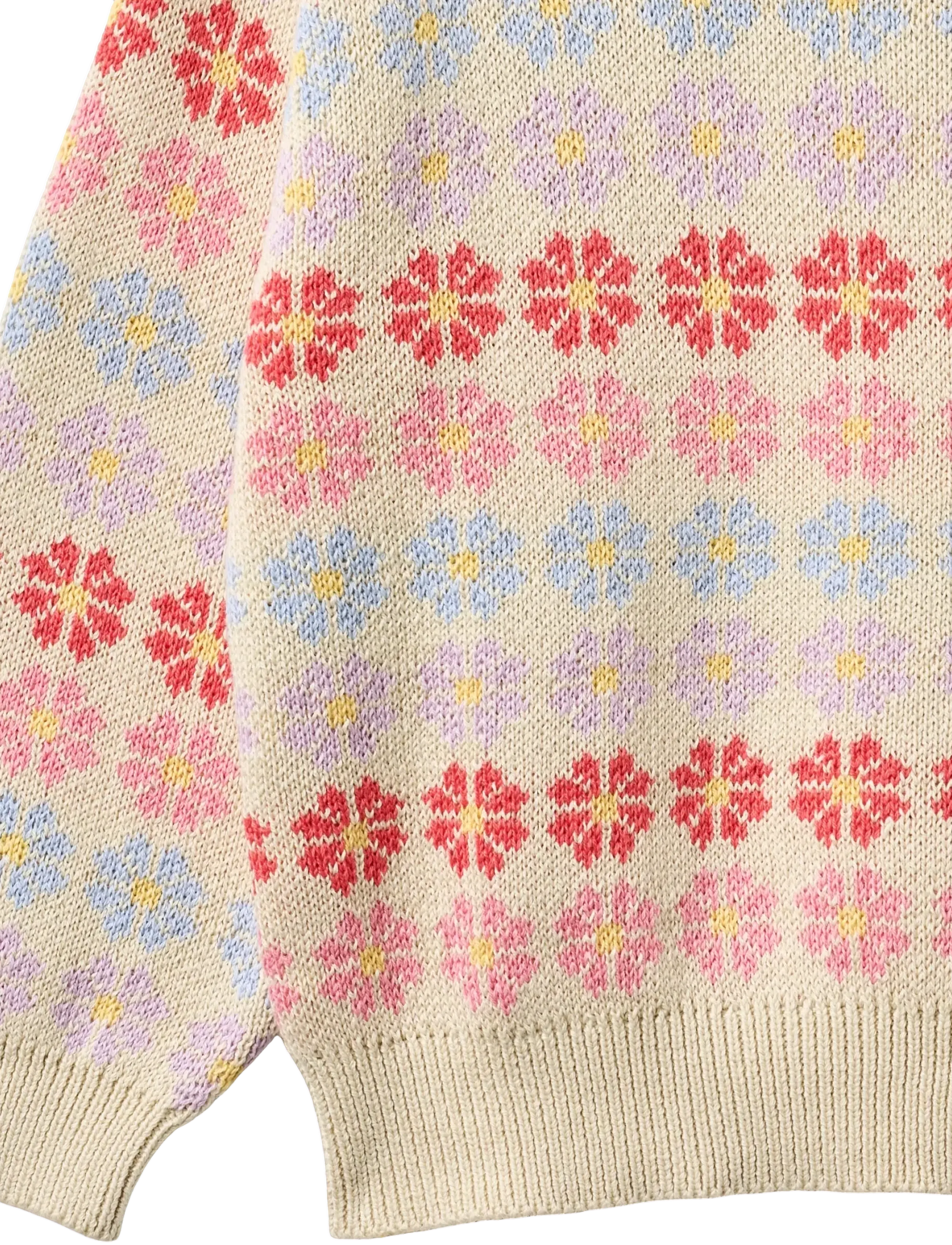 Wheat - Jacquard Pullover Harlow - džemprid - sandshell flowers - 3