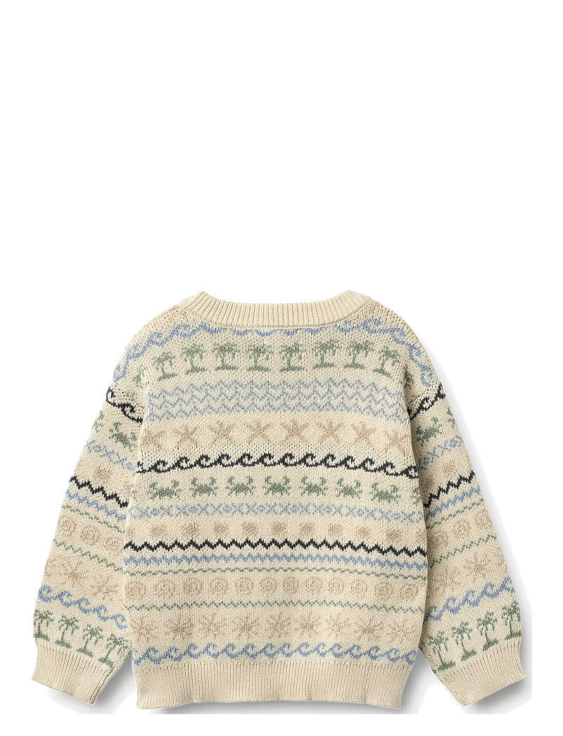 Wheat - Jacquard Pullover August - jumpers - sandshell - 1